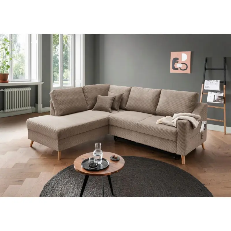 Ecksofa Valentina Graublau S: 200x230 cm
