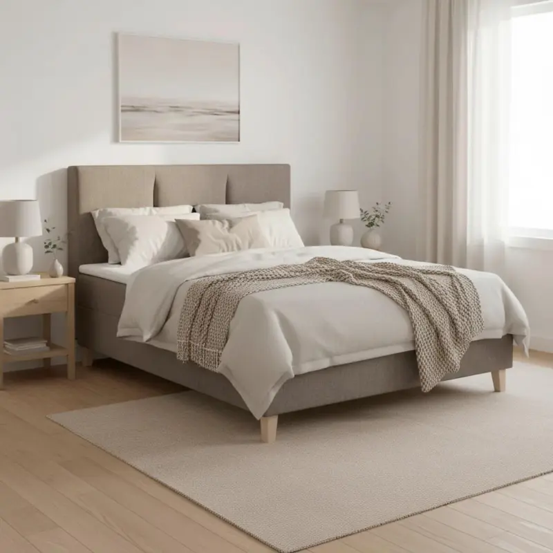 Boxbett Monza Braun ca. 140x200 cm mit Topper