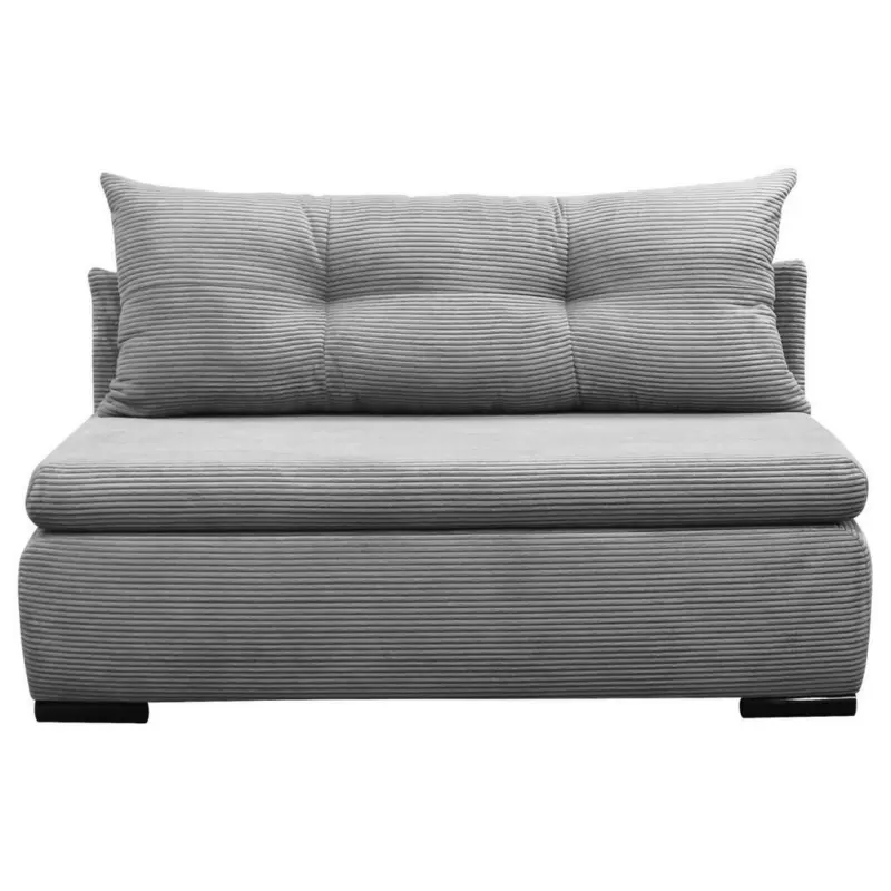 2-Sitzer-Sofa Yellow mit Schlaffunktion Hellgrau Cord