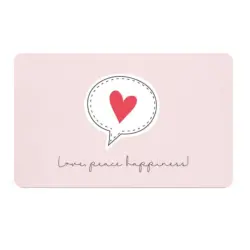 Schneidebrett Love Peace Happiness in Rosa