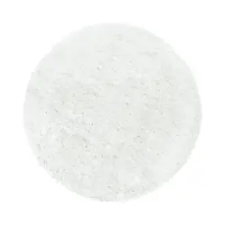Hochflor Teppich Wei&szlig; Fluffy rund &Oslash; 160 cm