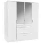 M&ouml;belix Kleiderschrank mit Spiegel 180cm Aachen, Alpinwei&szlig;