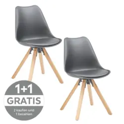Schalenstuhl Vilnius Lederlook Schwarz