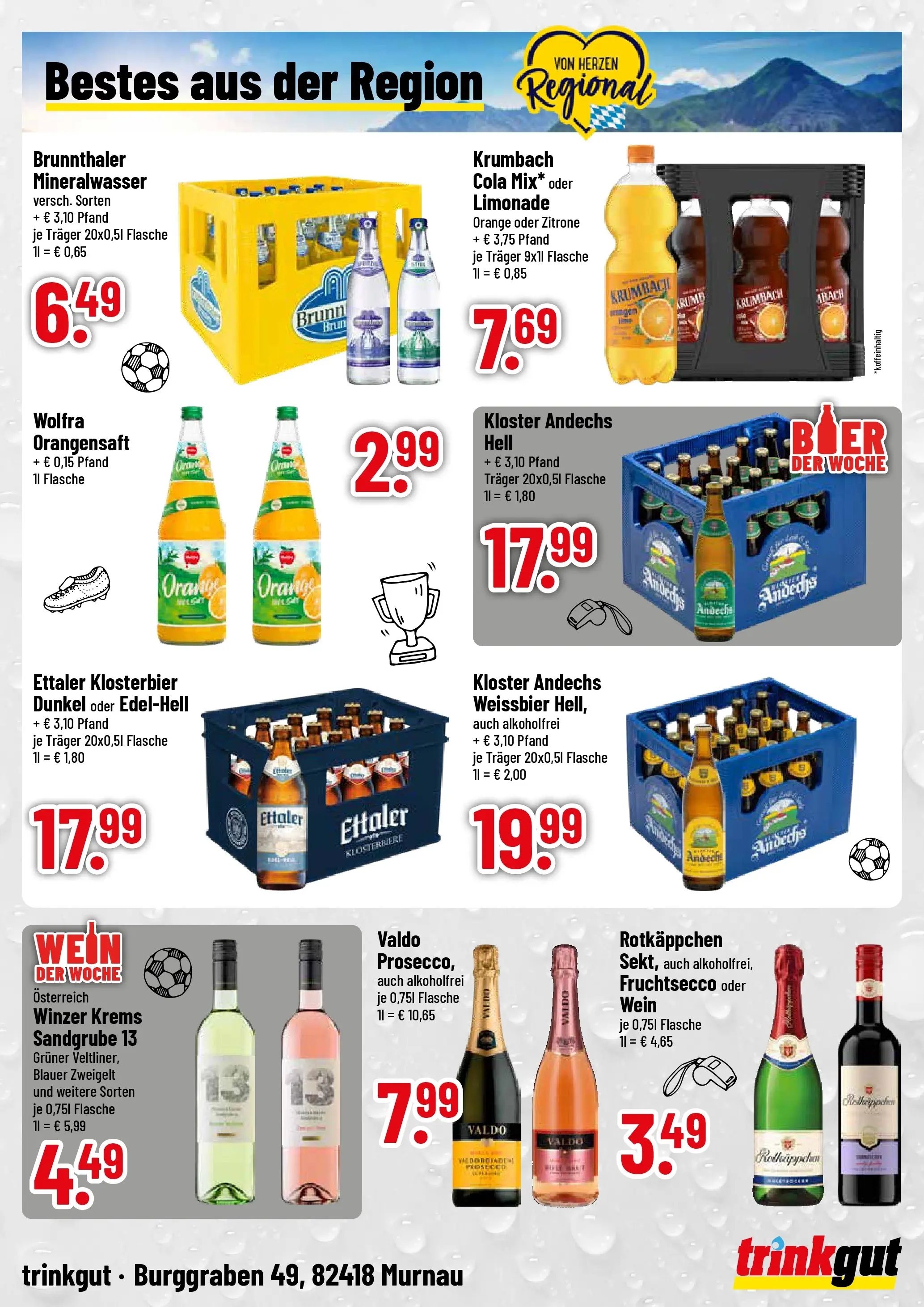 Trinkgut Prospekt Murnau (ab 14.06.2026) » Angebote online | Seite: 4 | Produkte: Bier, Limonade, Mineralwasser, Wein