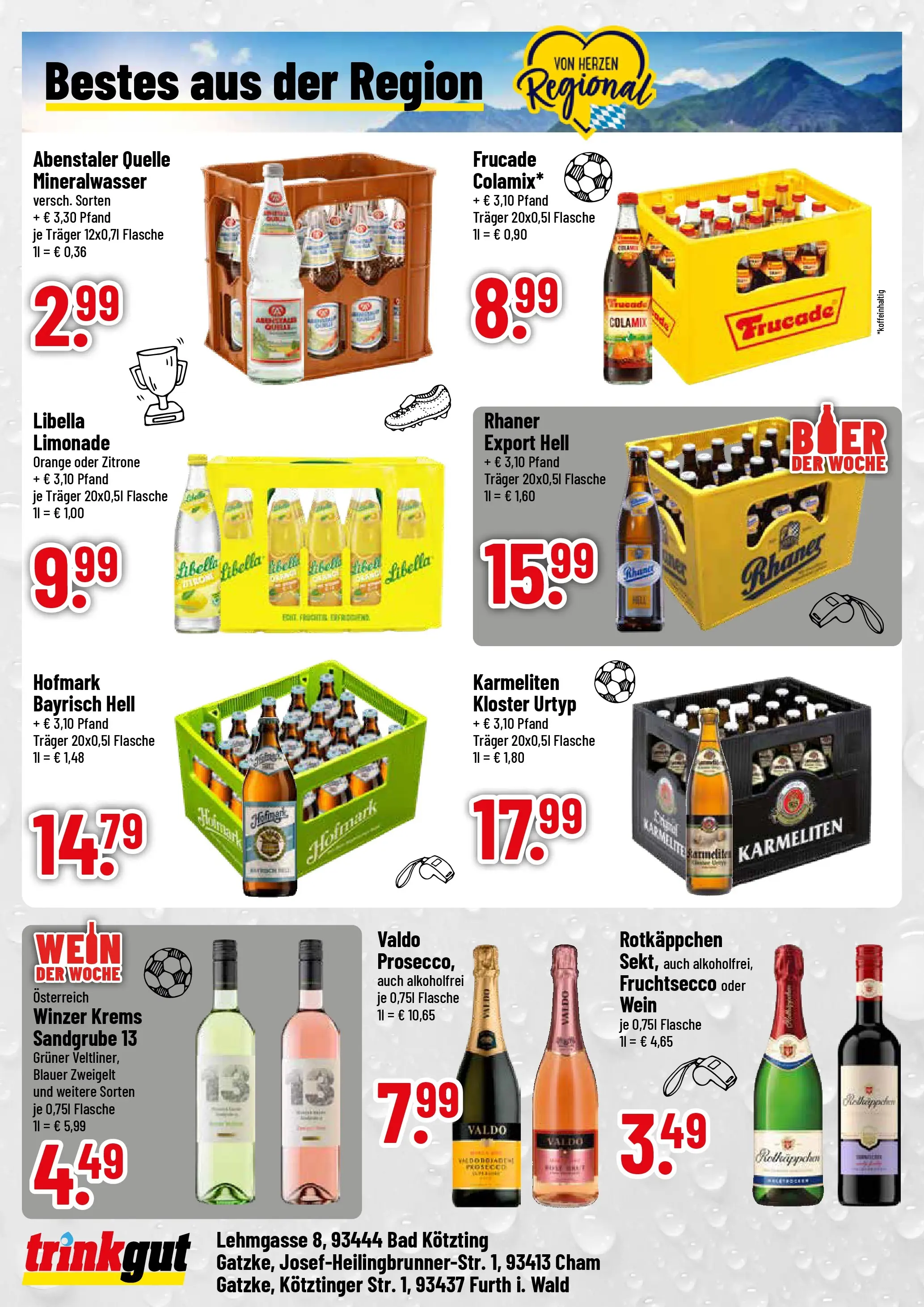 Trinkgut Prospekt Bad Kötzting (ab 14.06.2026) » Angebote online | Seite: 4 | Produkte: Bad, Mineralwasser, Prosecco, Rotkäppchen
