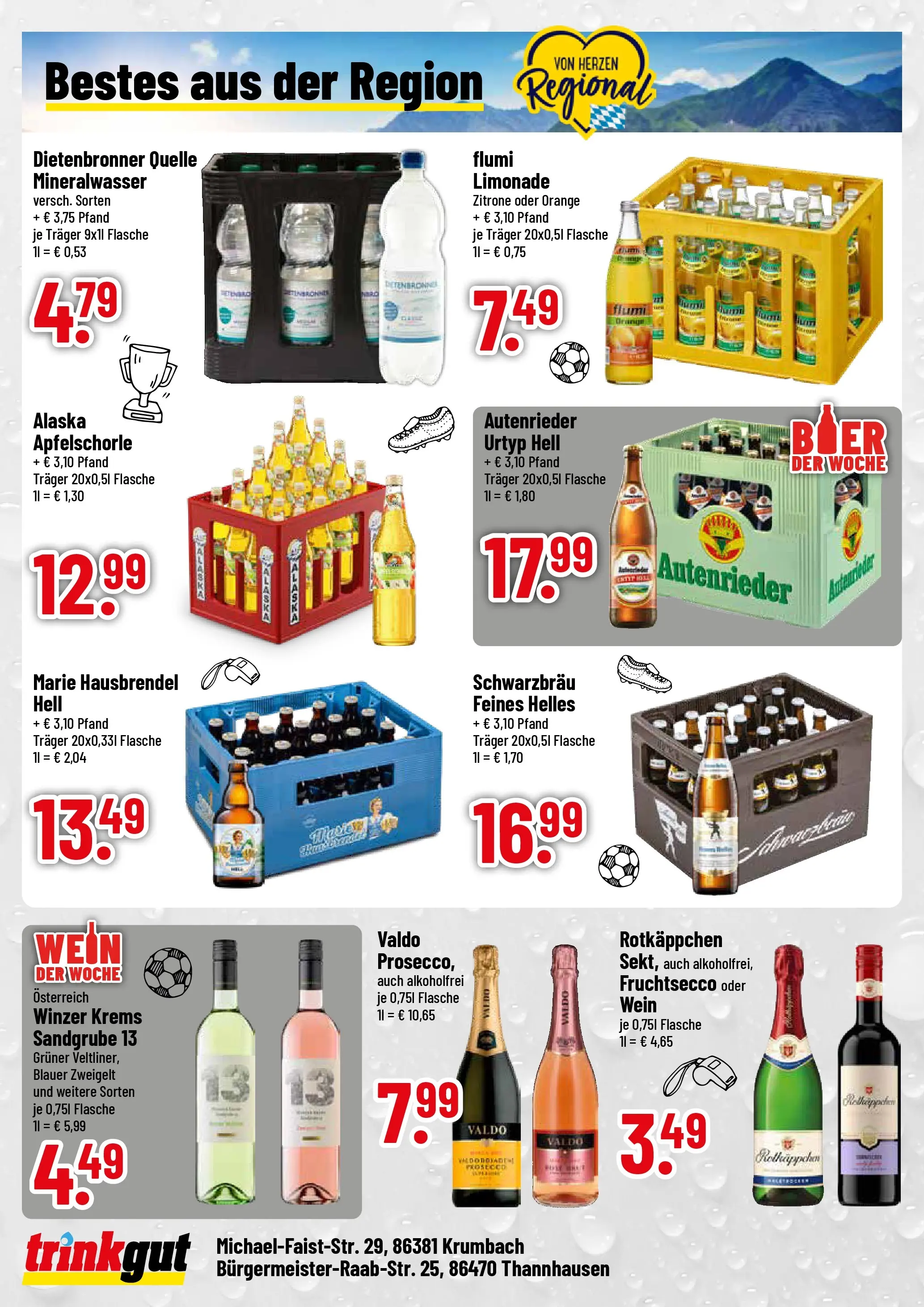 Trinkgut Prospekt Krumbach (ab 14.06.2026) » Angebote online | Seite: 4 | Produkte: Limonade, Prosecco, Rotkäppchen, Wein