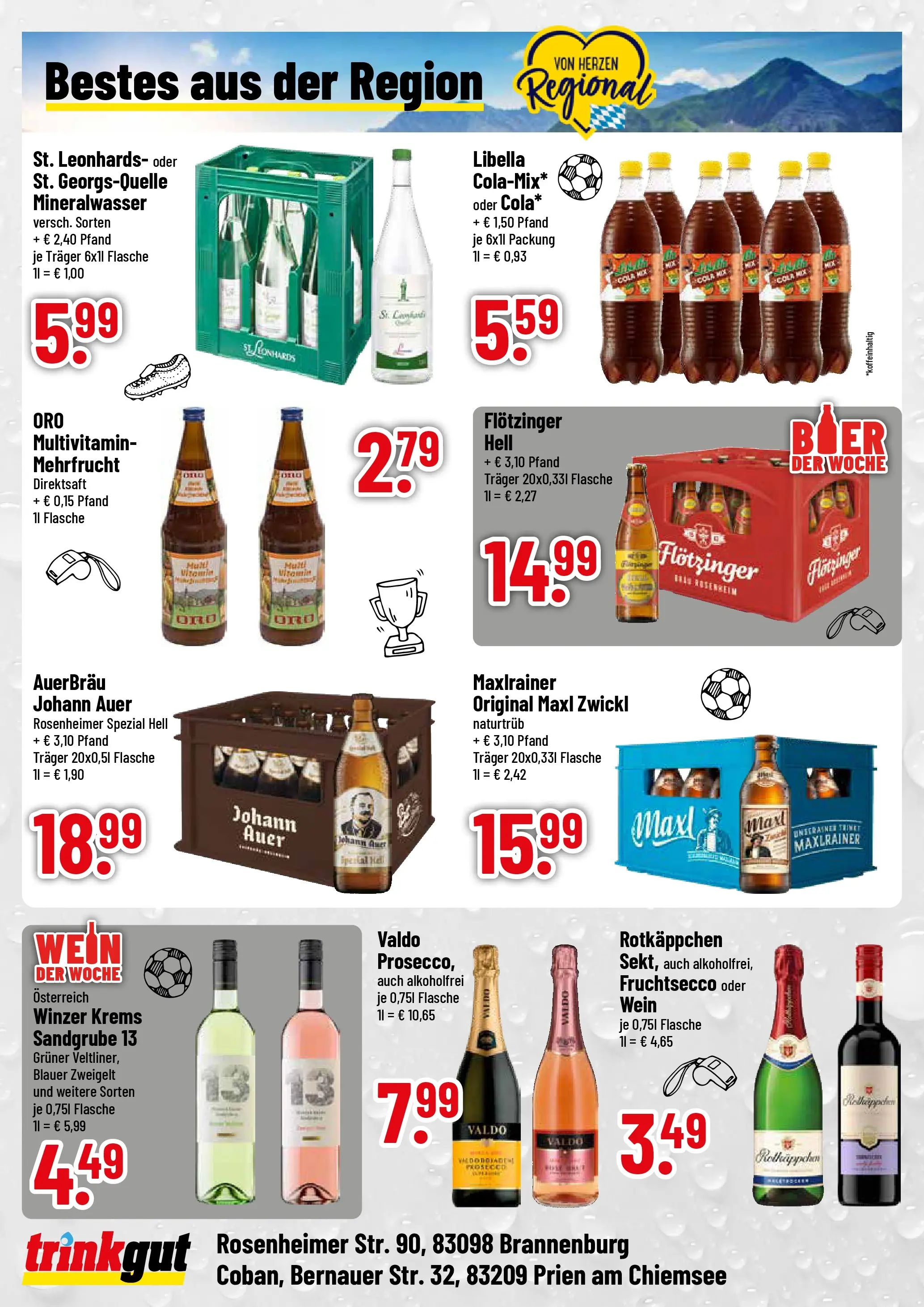 Trinkgut Prospekt Brannenburg (ab 14.06.2026) » Angebote online | Seite: 4 | Produkte: Limonade, Fruchtsecco, Zitrone, Rotkäppchen