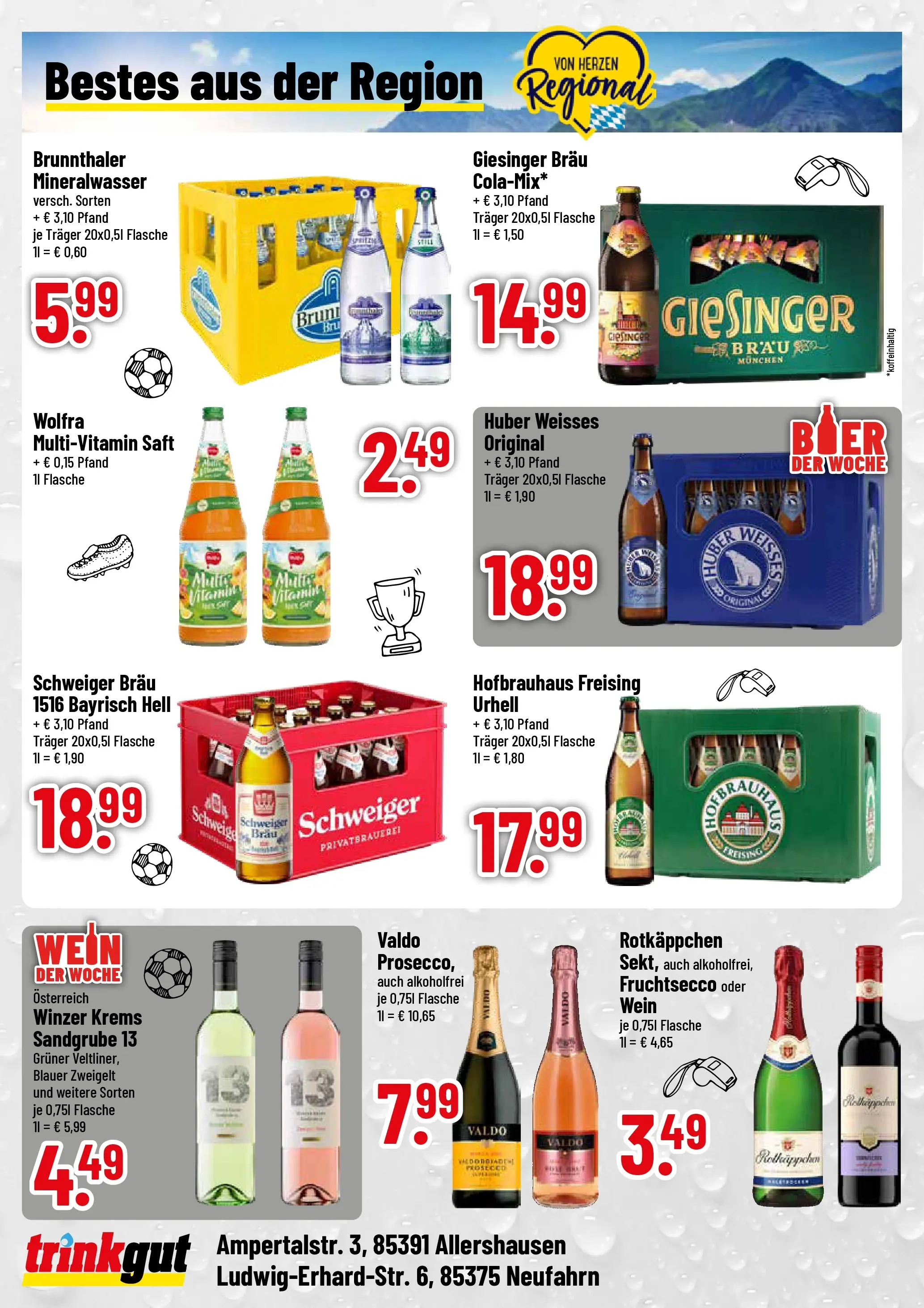 Trinkgut Prospekt Neufahrn (ab 14.06.2026) » Angebote online | Seite: 4 | Produkte: Mineralwasser, Fruchtsecco, Rotkäppchen, Saft