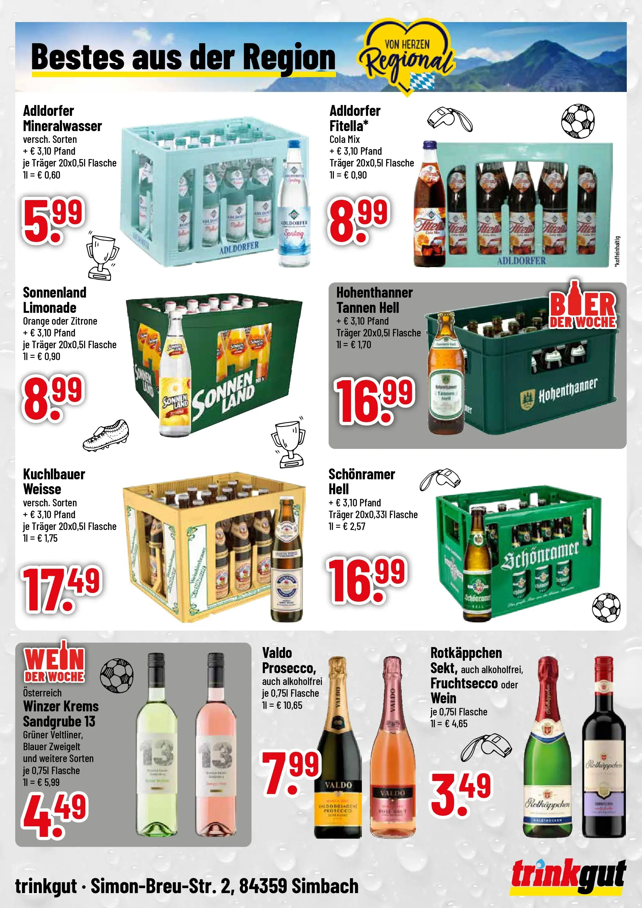 Trinkgut Prospekt Simbach/Inn (ab 14.06.2026) » Angebote online | Seite: 4 | Produkte: Cola, Limonade, Mineralwasser, Rotkäppchen