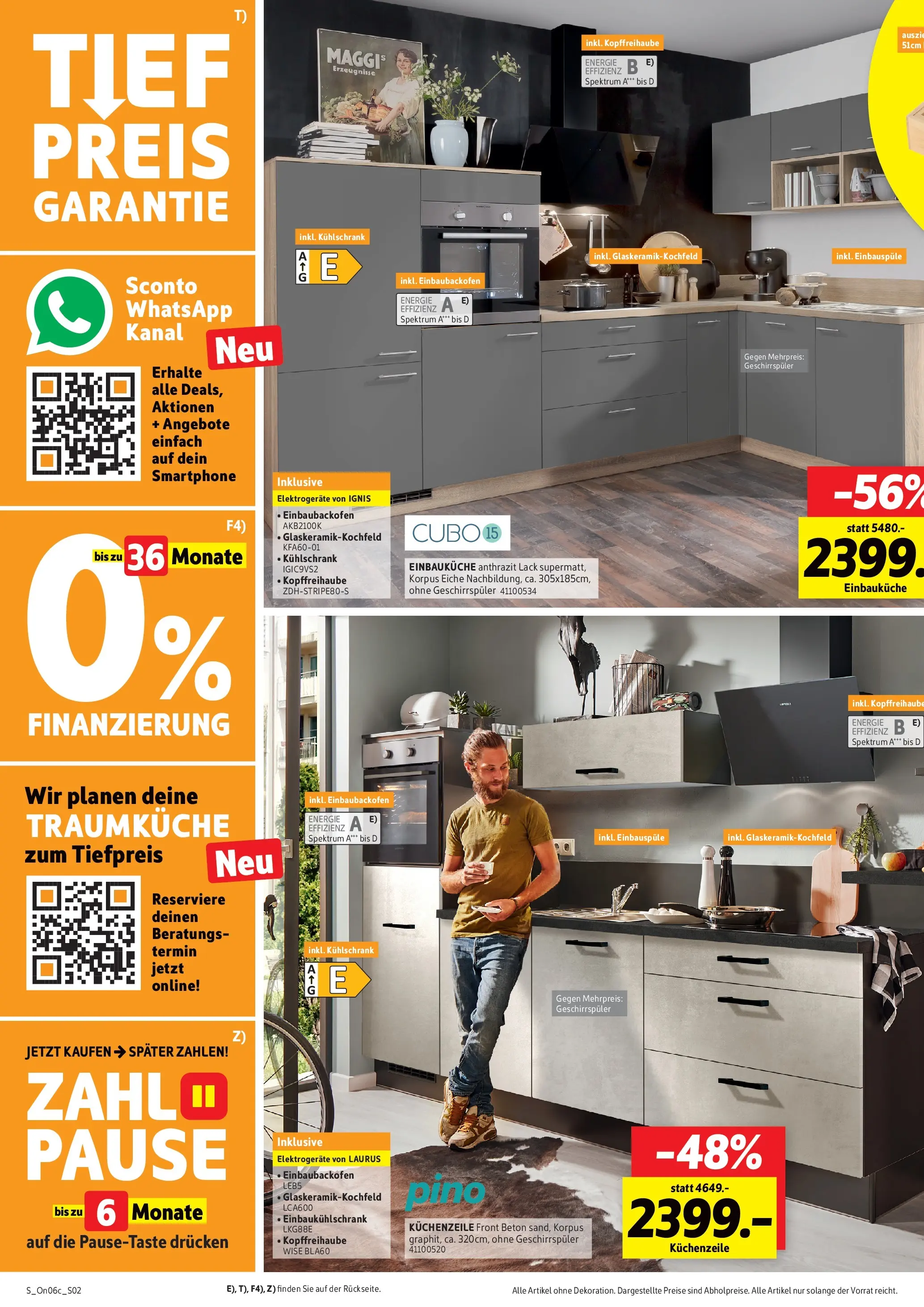 Sconto Küchen-spezial Erfurt (ab 10.06.2026) zum Blättern | Seite: 2 | Produkte: Geschirrspüler, Einbauküche, Kühlschrank, Smartphone