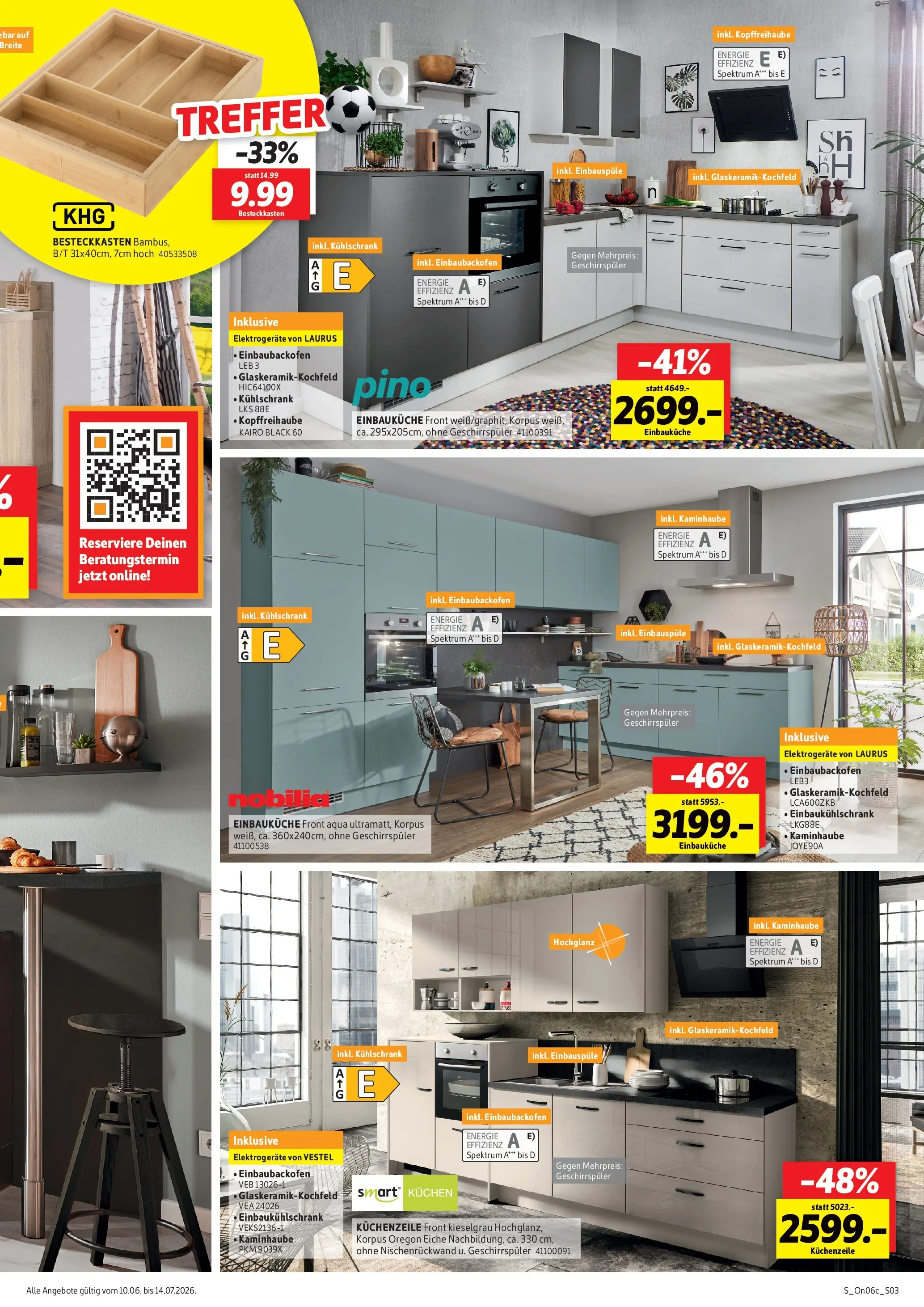 Sconto Küchen-spezial Erfurt (ab 10.06.2026) zum Blättern | Seite: 3 | Produkte: Einbauküche, Küchenzeile, Kühlschrank, Kuchen