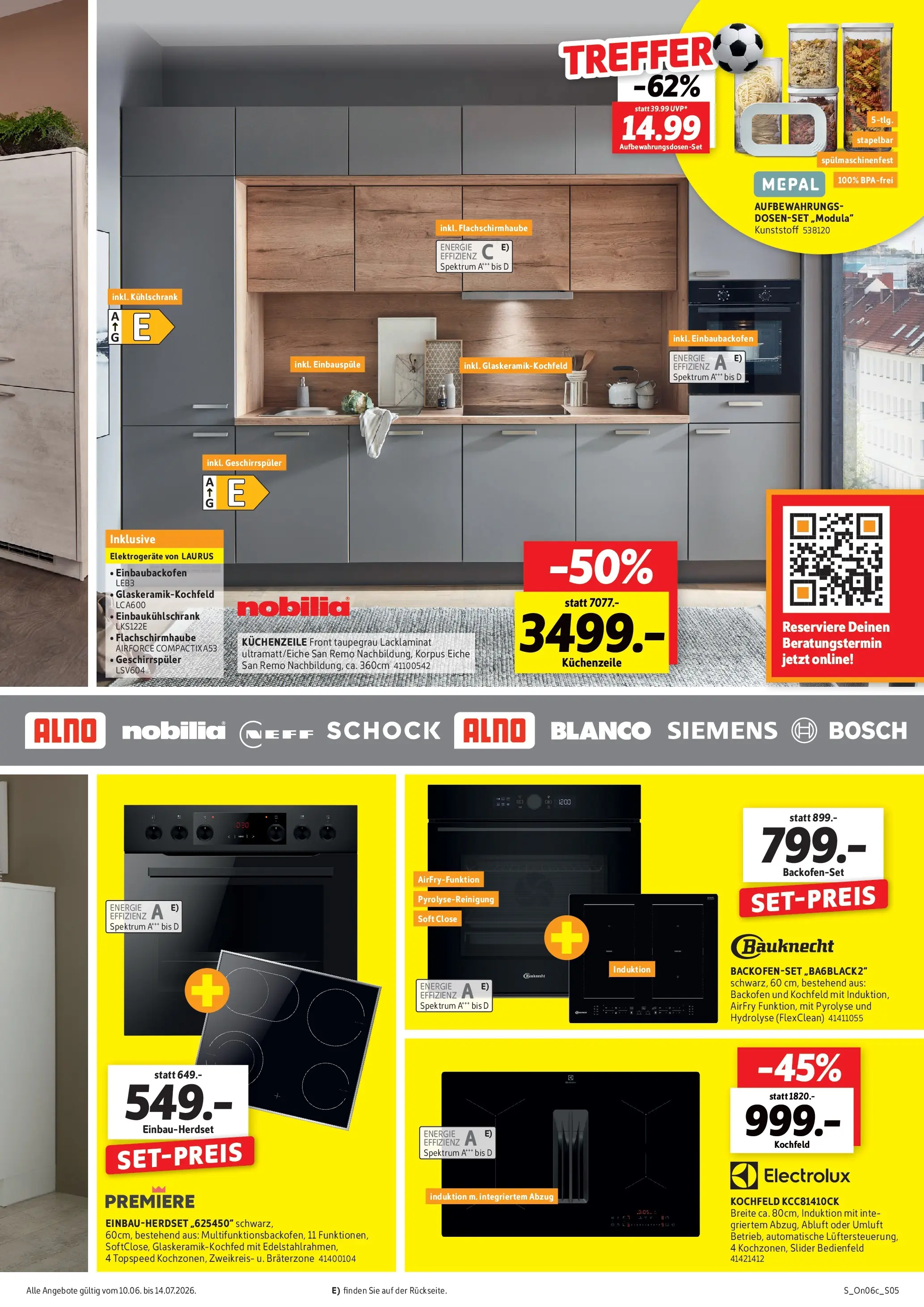 Sconto Küchen-spezial Erfurt (ab 10.06.2026) zum Blättern | Seite: 5 | Produkte: Siemens, Küchenzeile, Kochfeld, Backofen