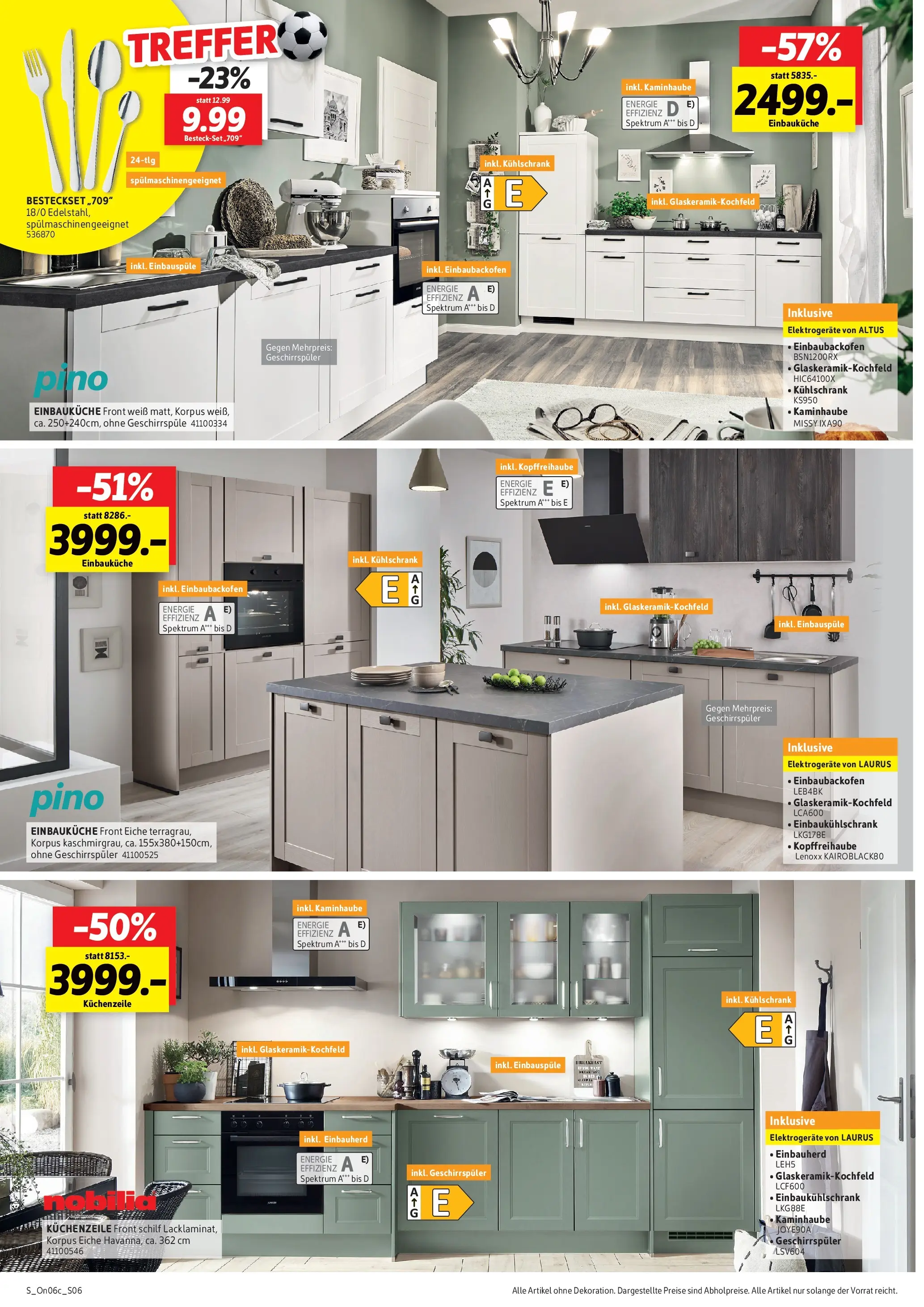 Sconto Küchen-spezial Erfurt (ab 10.06.2026) zum Blättern | Seite: 6 | Produkte: Geschirrspüler, Einbauküche, Küchenzeile, Kühlschrank