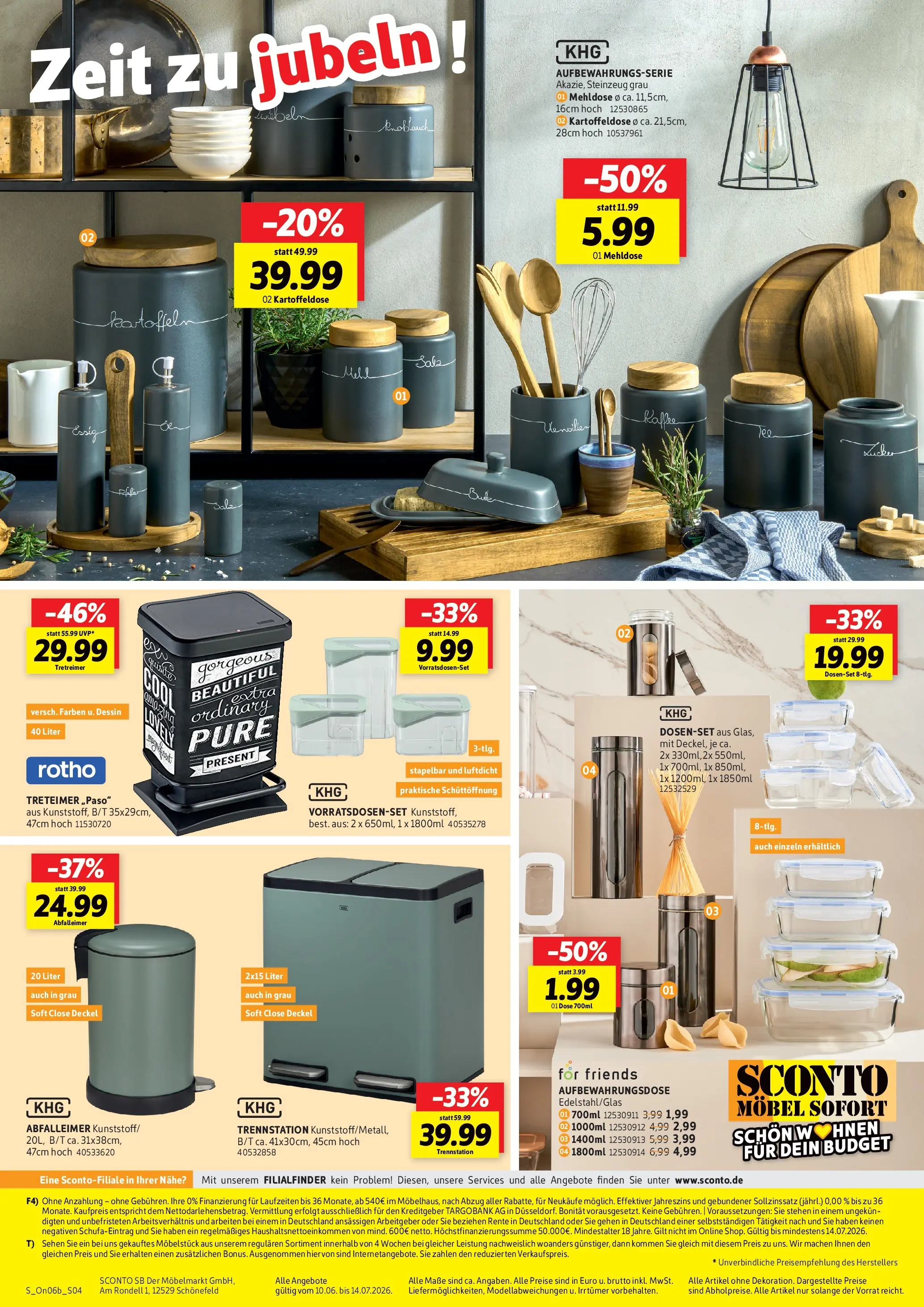 Sconto Party-special Großpösna (ab 10.06.2026) zum Blättern | Seite: 4 | Produkte: Essig, Abfalleimer, Kartoffeln, Salz