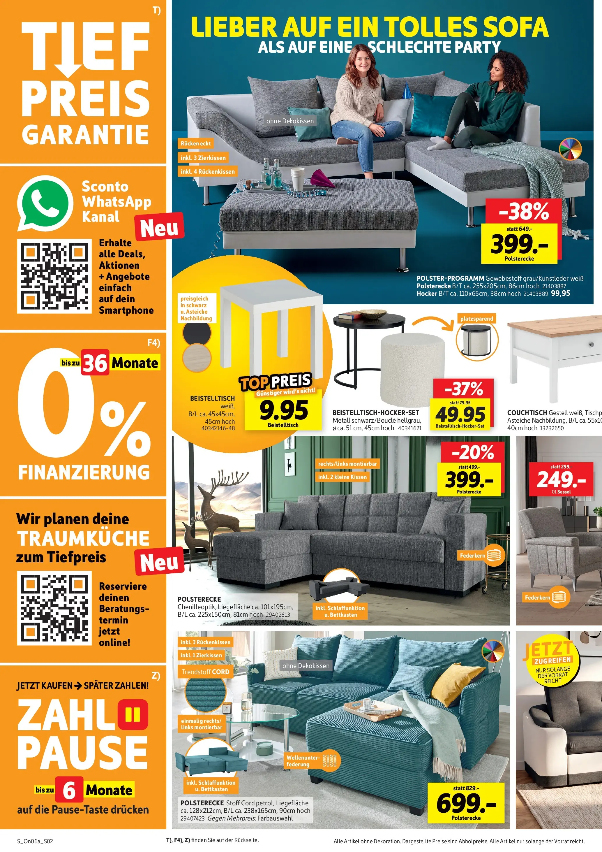 Sconto Prospekt Erfurt (ab 10.06.2026) zum Blättern | Seite: 2 | Produkte: Hocker, Beistelltisch, Kissen, Sessel