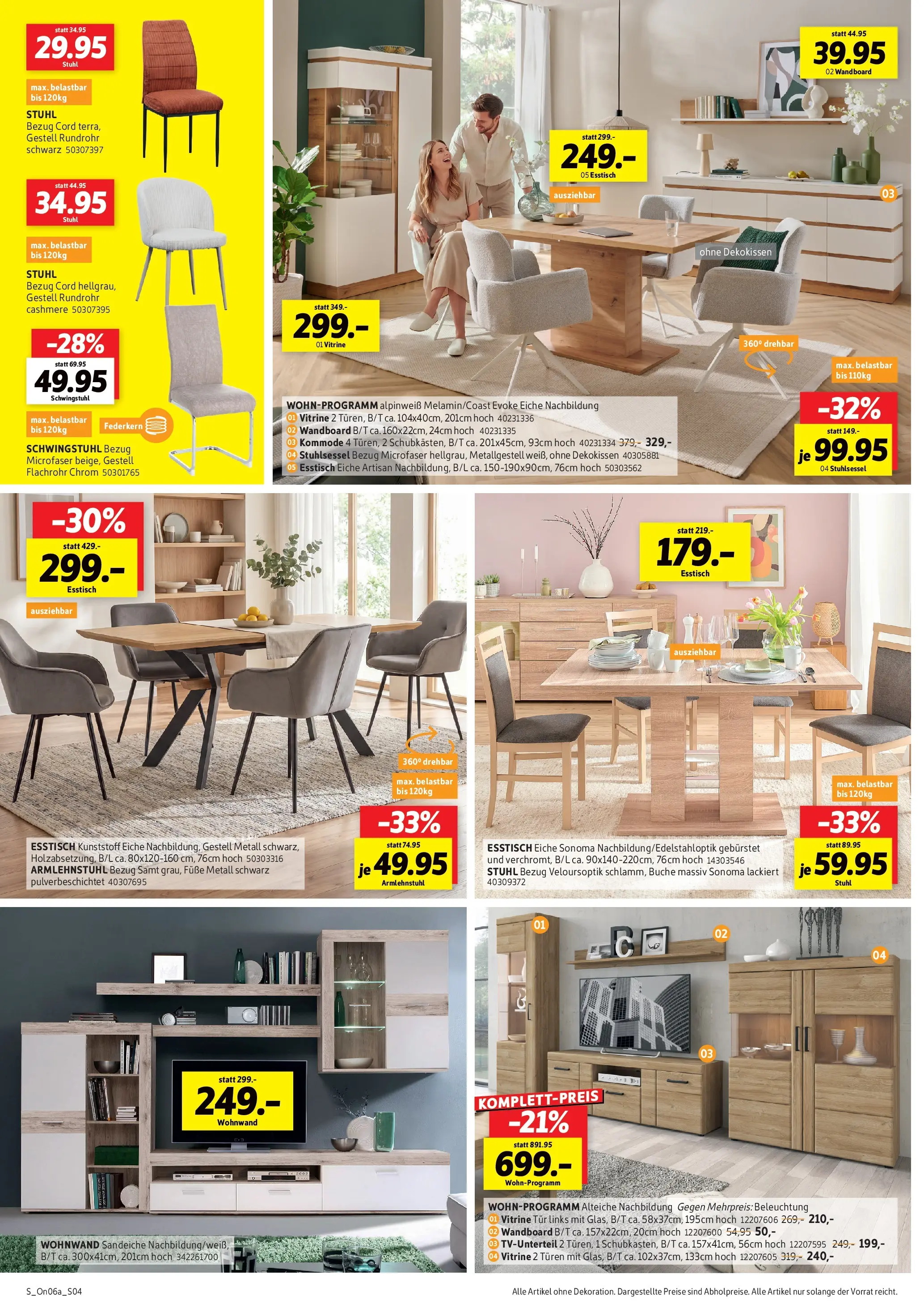 Sconto Prospekt Erfurt (ab 10.06.2026) zum Blättern | Seite: 4 | Produkte: Wohnwand, Wandboard, Esstisch, Tür