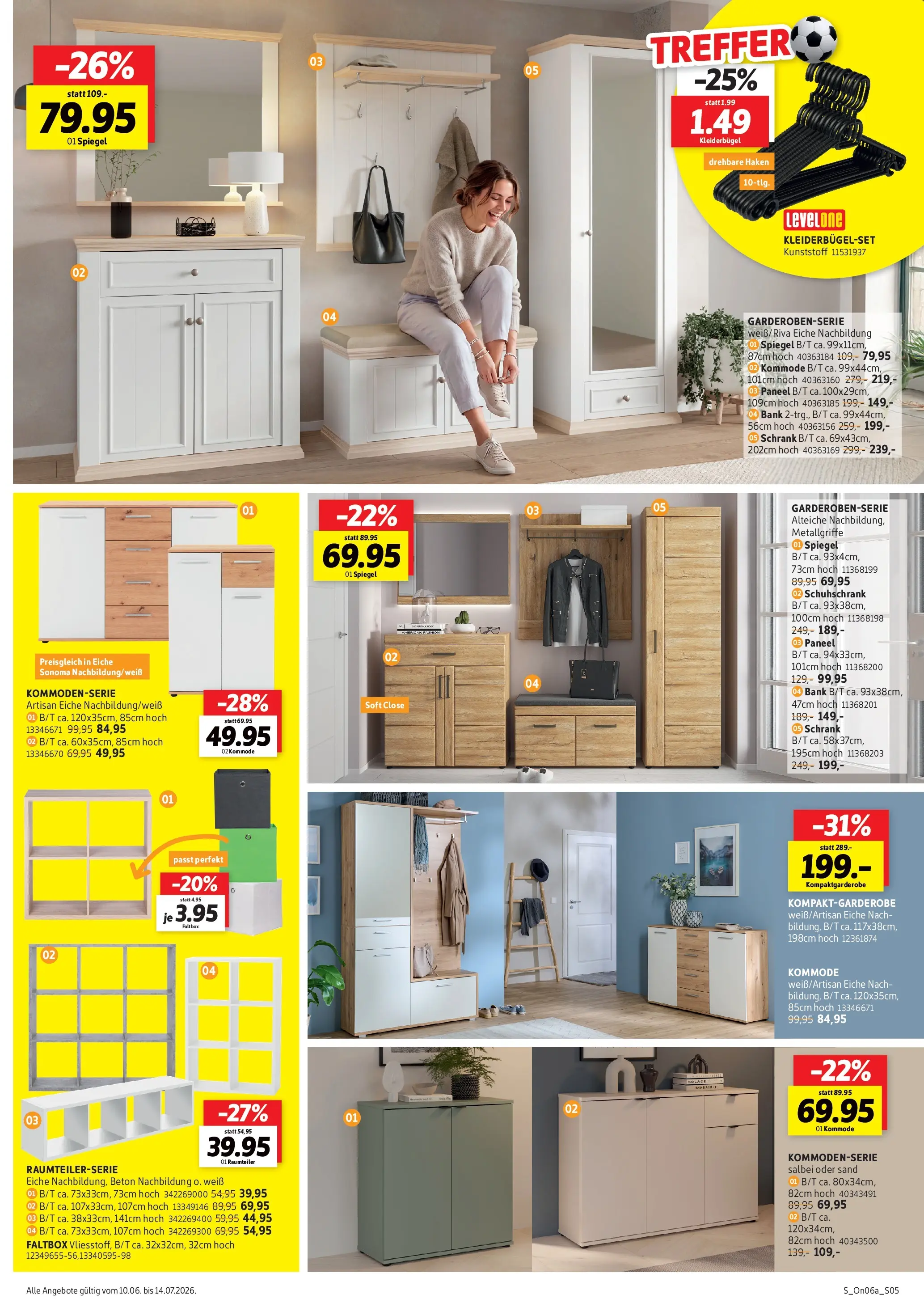 Sconto Prospekt Erfurt (ab 10.06.2026) zum Blättern | Seite: 5 | Produkte: Kommode, Schrank, Spiegel, Kleiderbügel