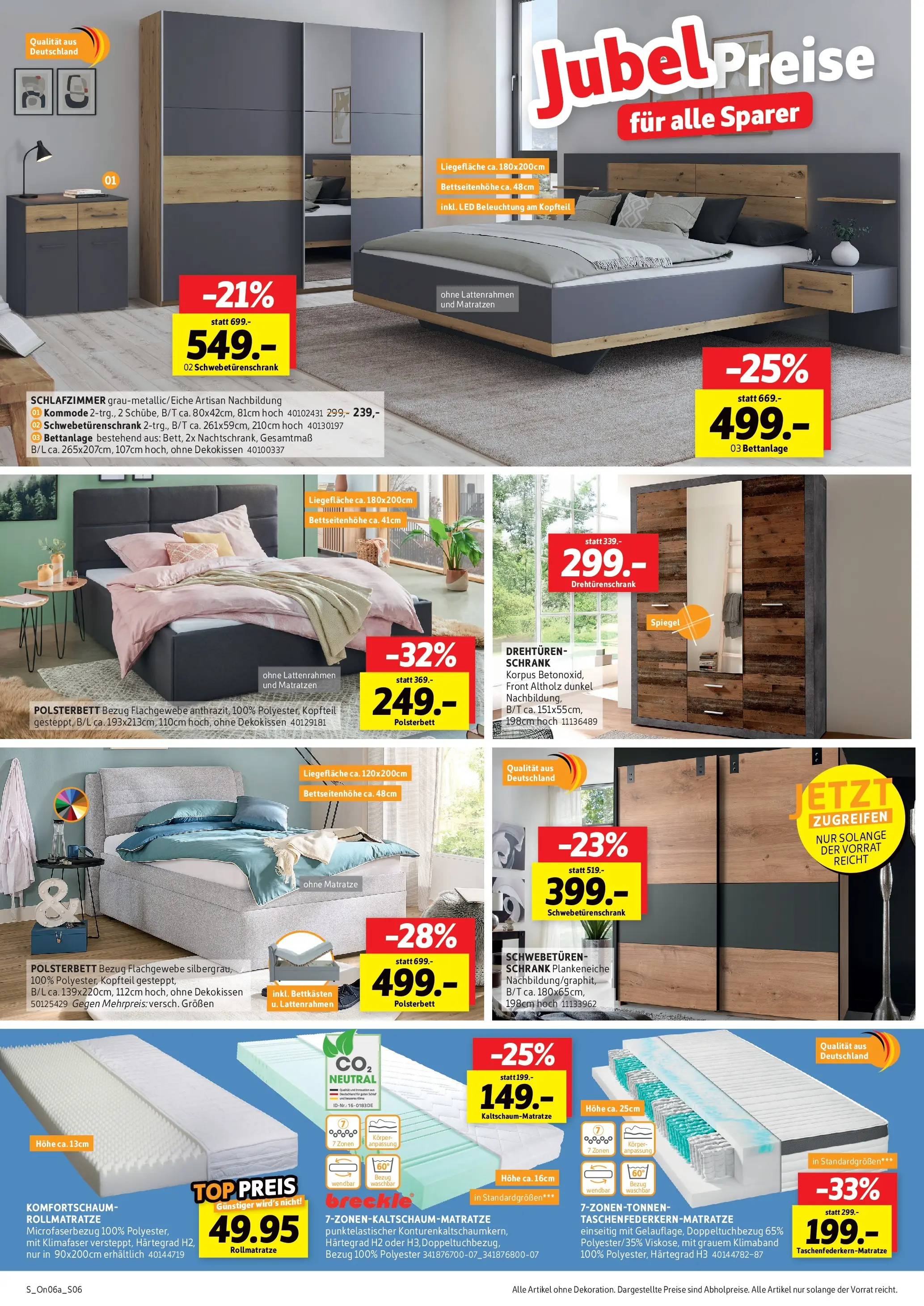 Sconto Prospekt Erfurt (ab 10.06.2026) zum Blättern | Seite: 6 | Produkte: Matratze, Kommode, Drehtürenschrank, Schrank