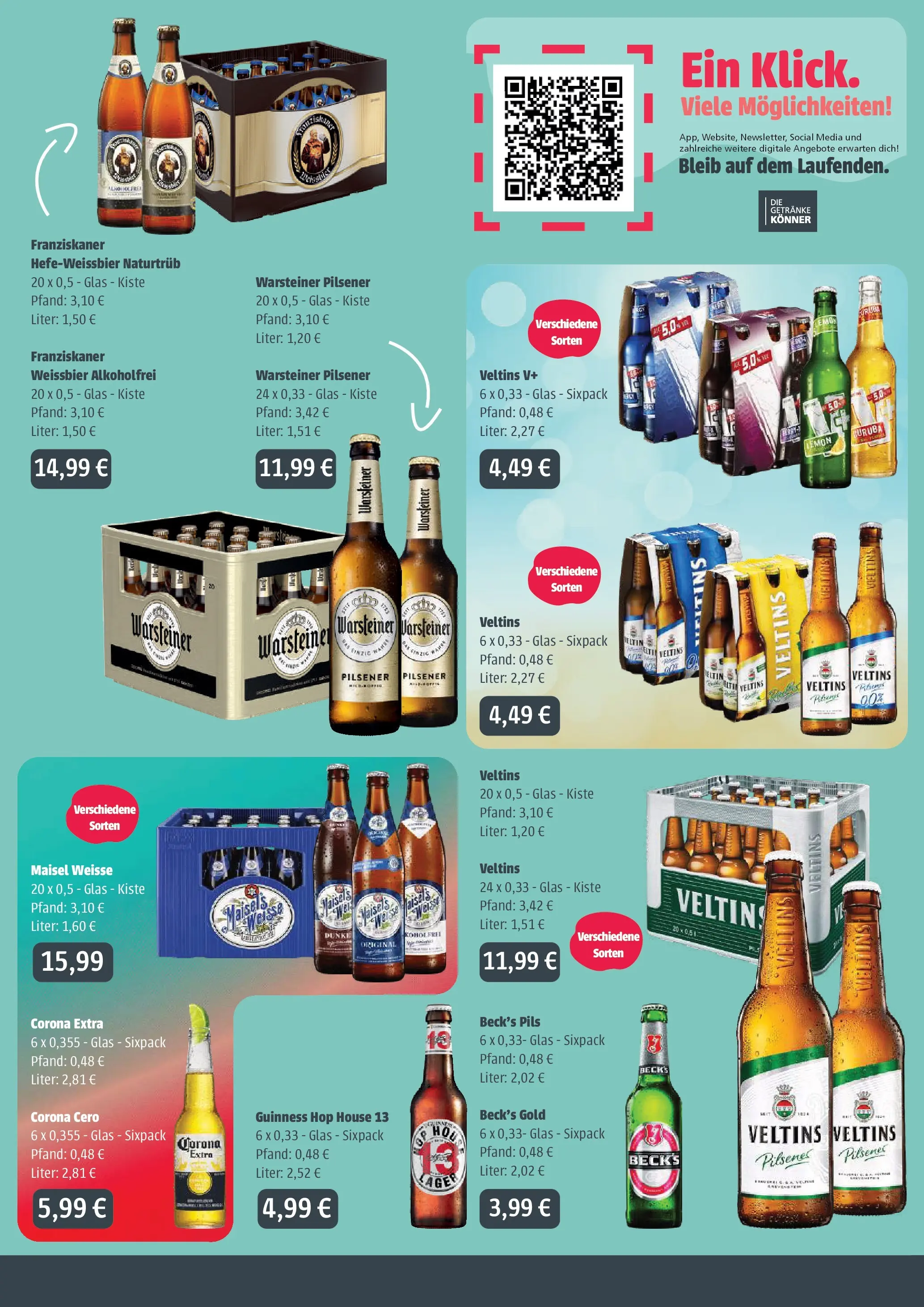 Angebote - Getränke Ellerkamp: Getränkeangebote (ab 14.06.2026) zum Blättern | Seite: 2 | Produkte: Franziskaner, Weißbier, Pils, Warsteiner