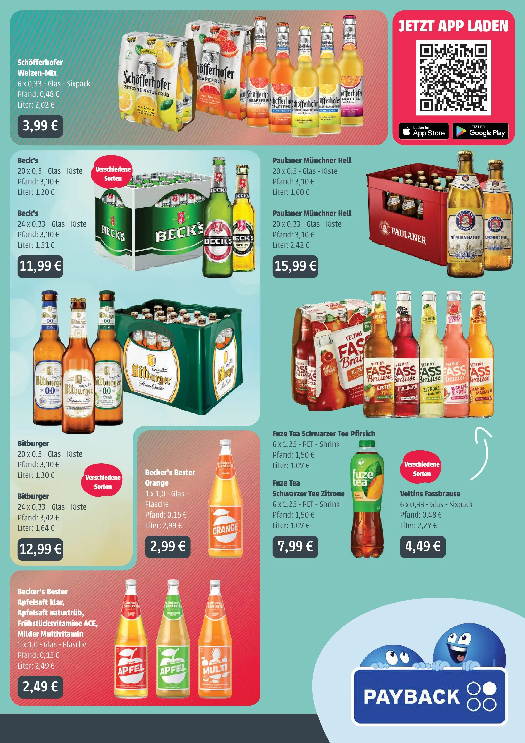 Angebote - Getränke Ellerkamp: Getränkeangebote (ab 14.06.2026) zum Blättern | Seite: 3 | Produkte: Äpfel, Mango, Tee, Veltins