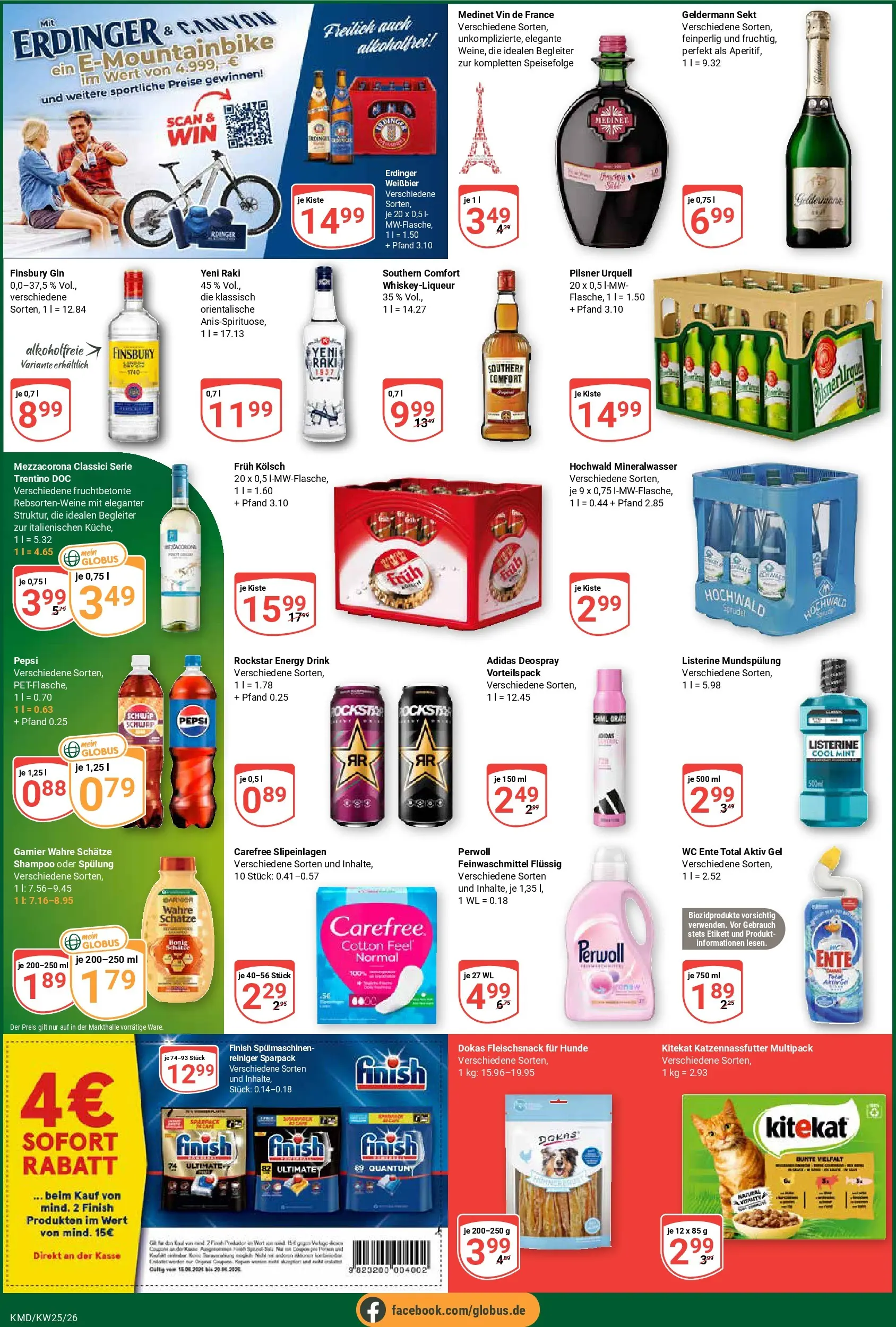 Globus Prospekt Köln (ab 15.06.2026) » Angebote online | Seite: 3 | Produkte: Erdinger, Spülung, Gin, Listerine
