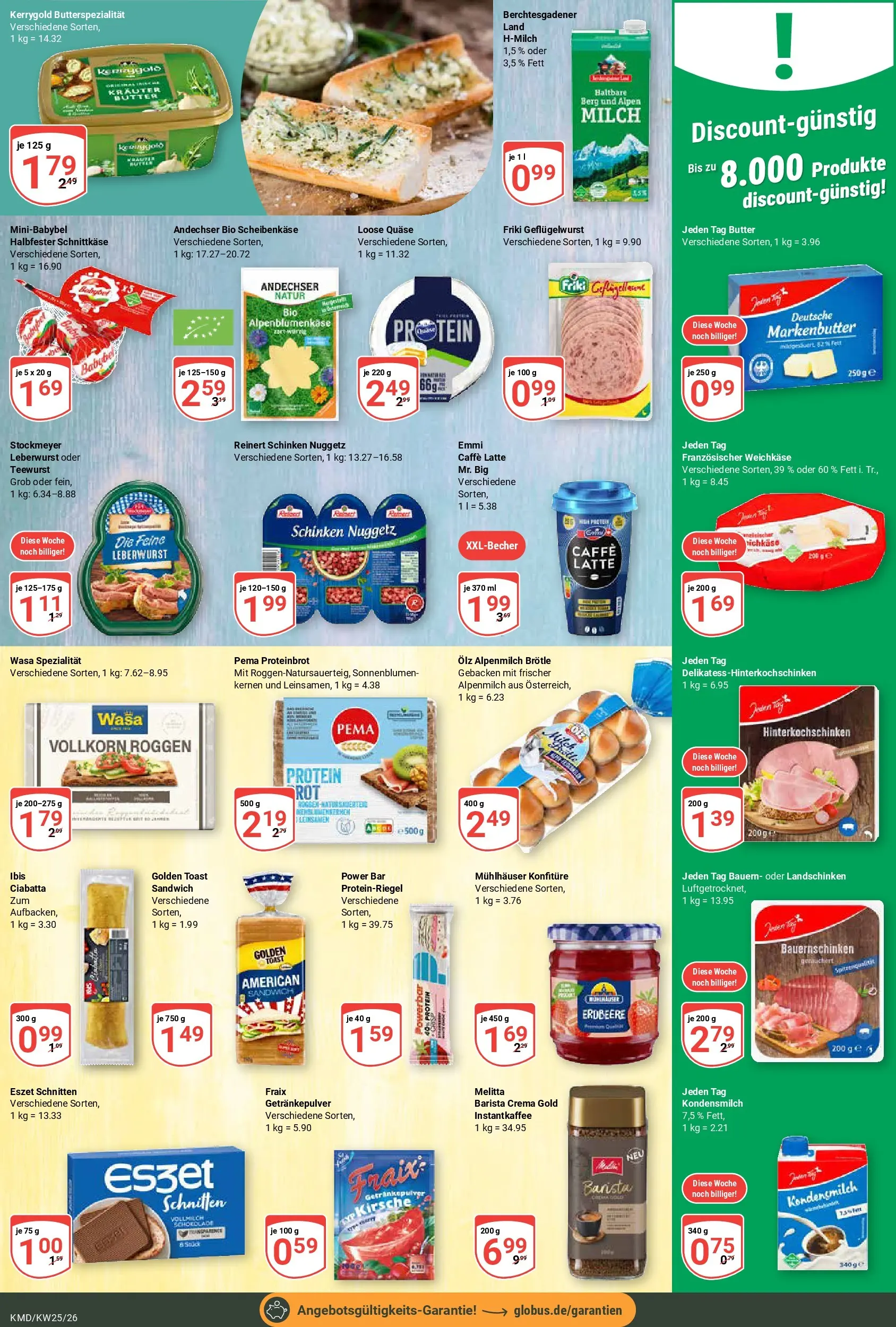 Globus Prospekt Köln (ab 15.06.2026) » Angebote online | Seite: 13 | Produkte: Melitta, Butter, Toast, Schokolade