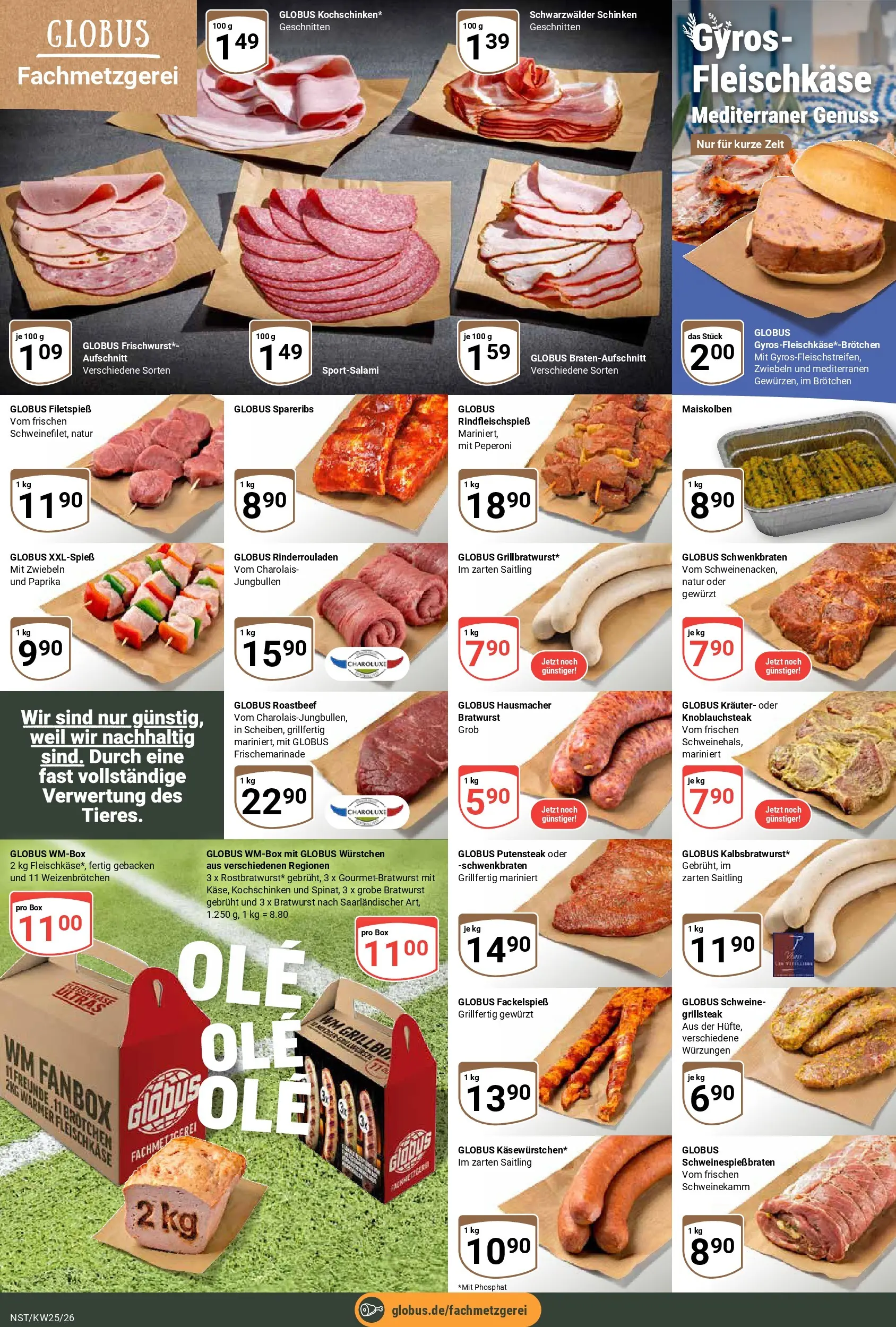 Globus Prospekt Neustadt (ab 15.06.2026) » Angebote online | Seite: 13 | Produkte: Rinderrouladen, Box, Gyros, Paprika