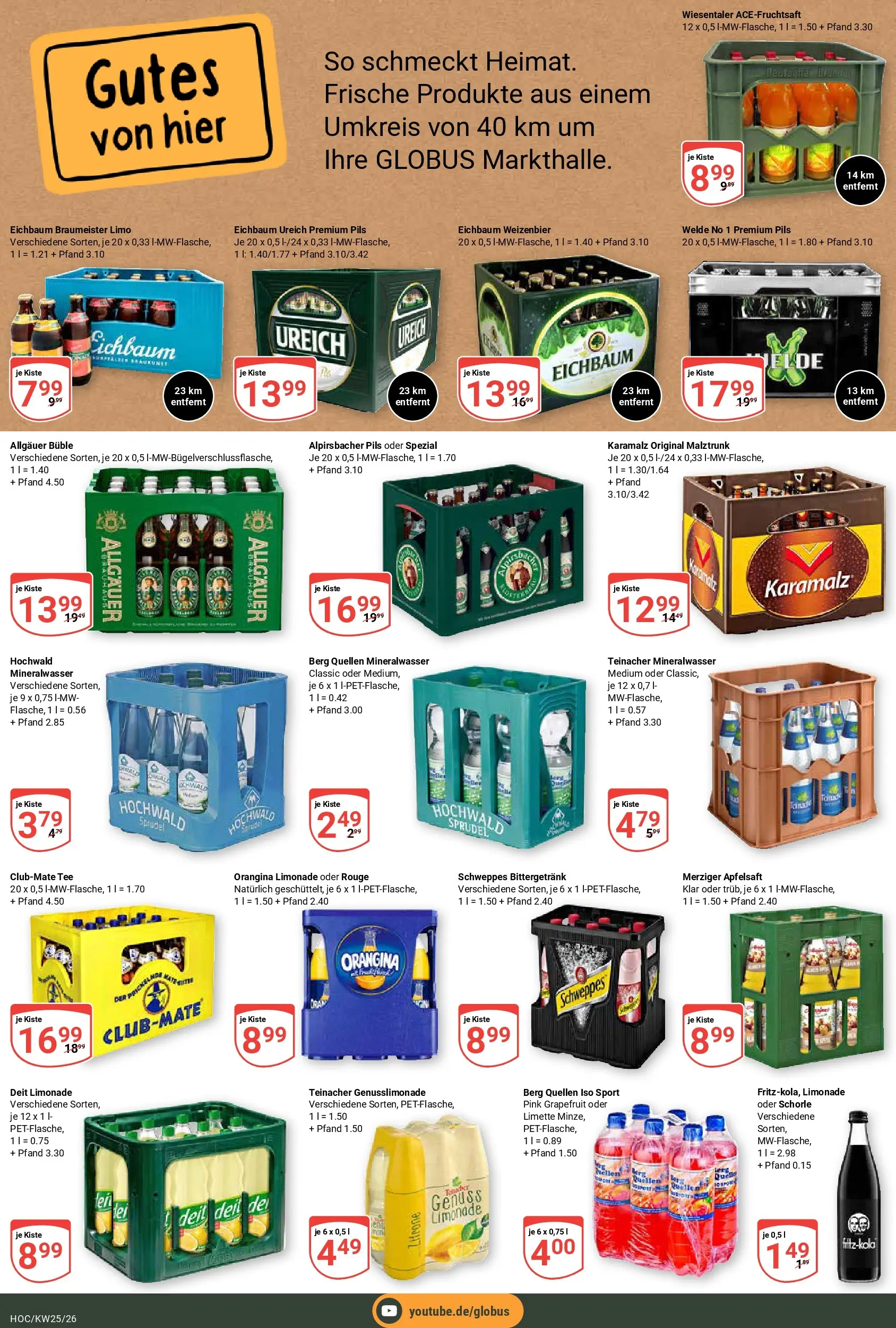 Globus Prospekt Hockenheim (ab 15.06.2026) » Angebote online | Seite: 19 | Produkte: Rouge, Schweppes, Mineralwasser, Grapefruit