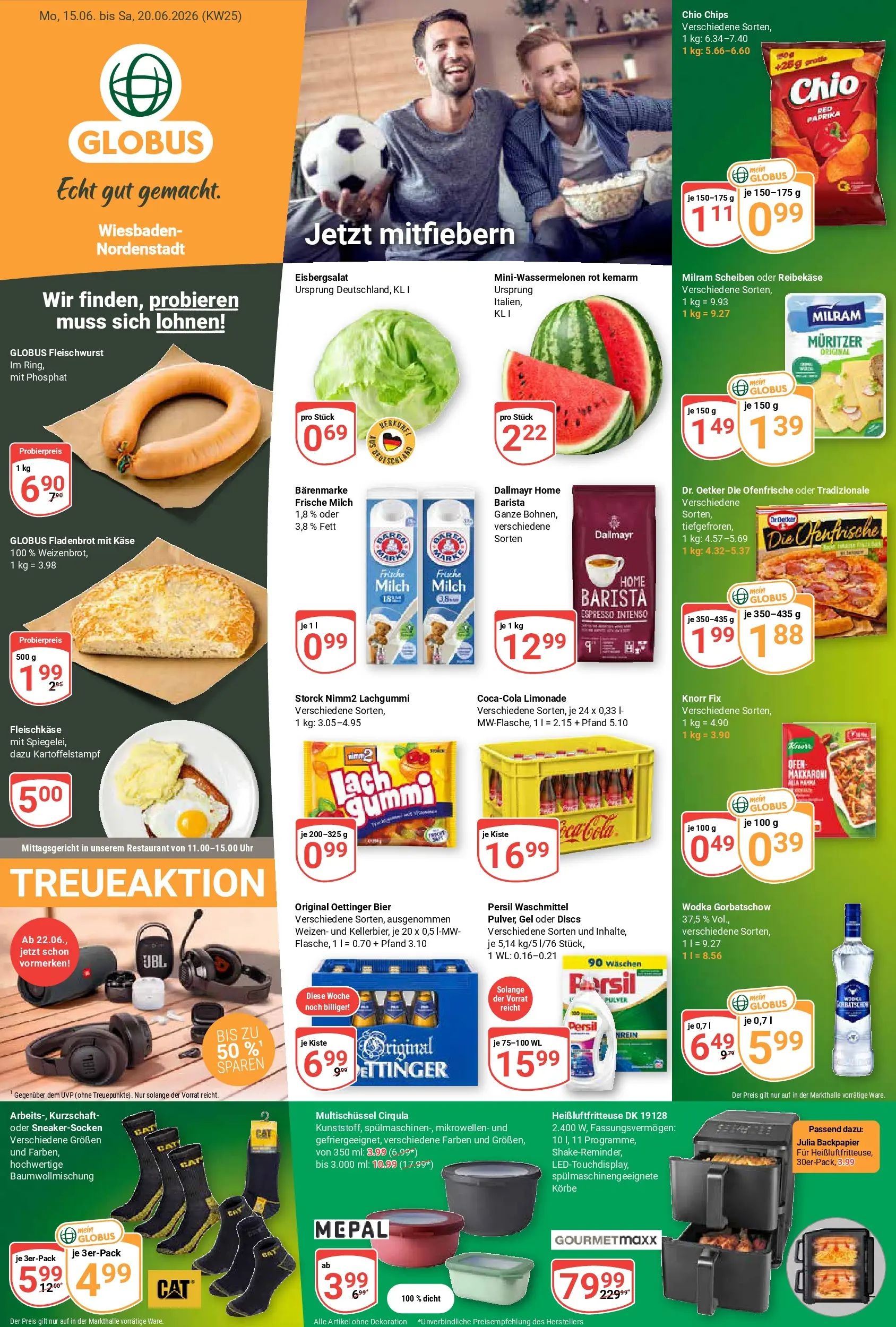 Globus Prospekt Wiesbaden-Nordenstadt (ab 15.06.2026) » Angebote online | Seite: 5 | Produkte: Milch, Oettinger, Waschmittel, Heißluftfritteuse