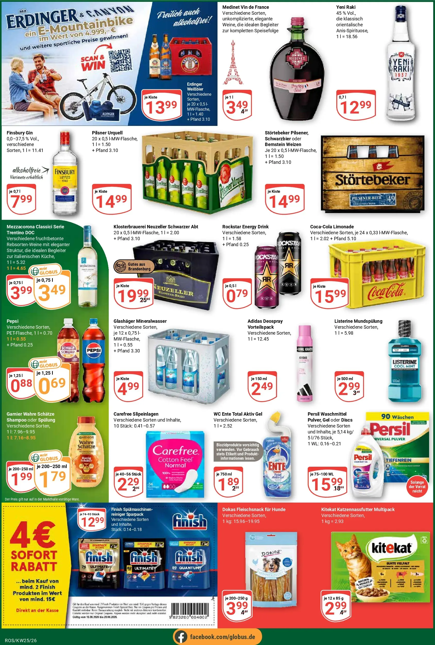 Globus Prospekt Lambrechtshagen (ab 15.06.2026) » Angebote online | Seite: 3 | Produkte: Erdinger, Energy, Pilsner urquell, Pepsi