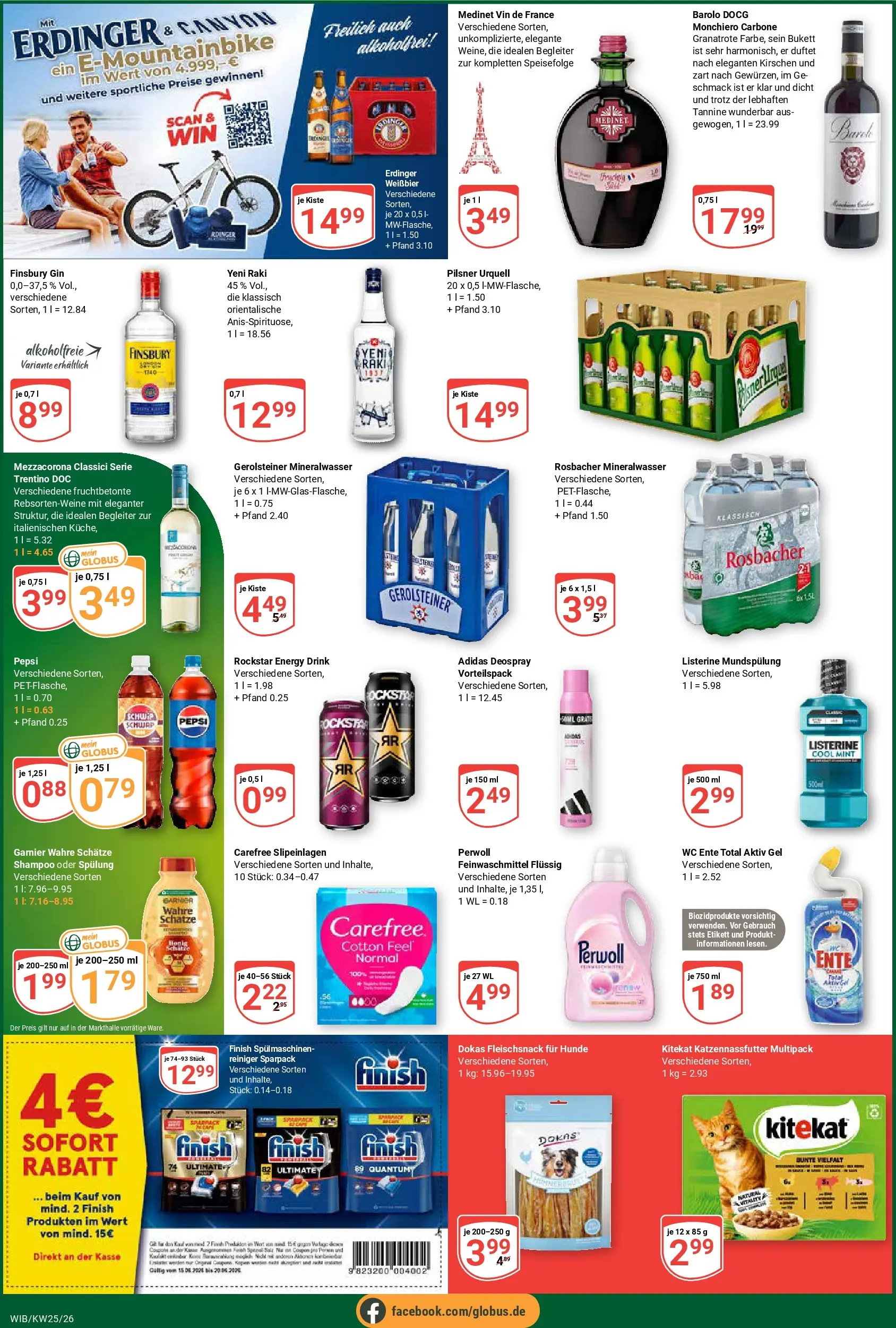Globus Prospekt Wiesbaden-Nordenstadt (ab 15.06.2026) » Angebote online | Seite: 9 | Produkte: Erdinger, Rockstar, Perwoll, Shampoo