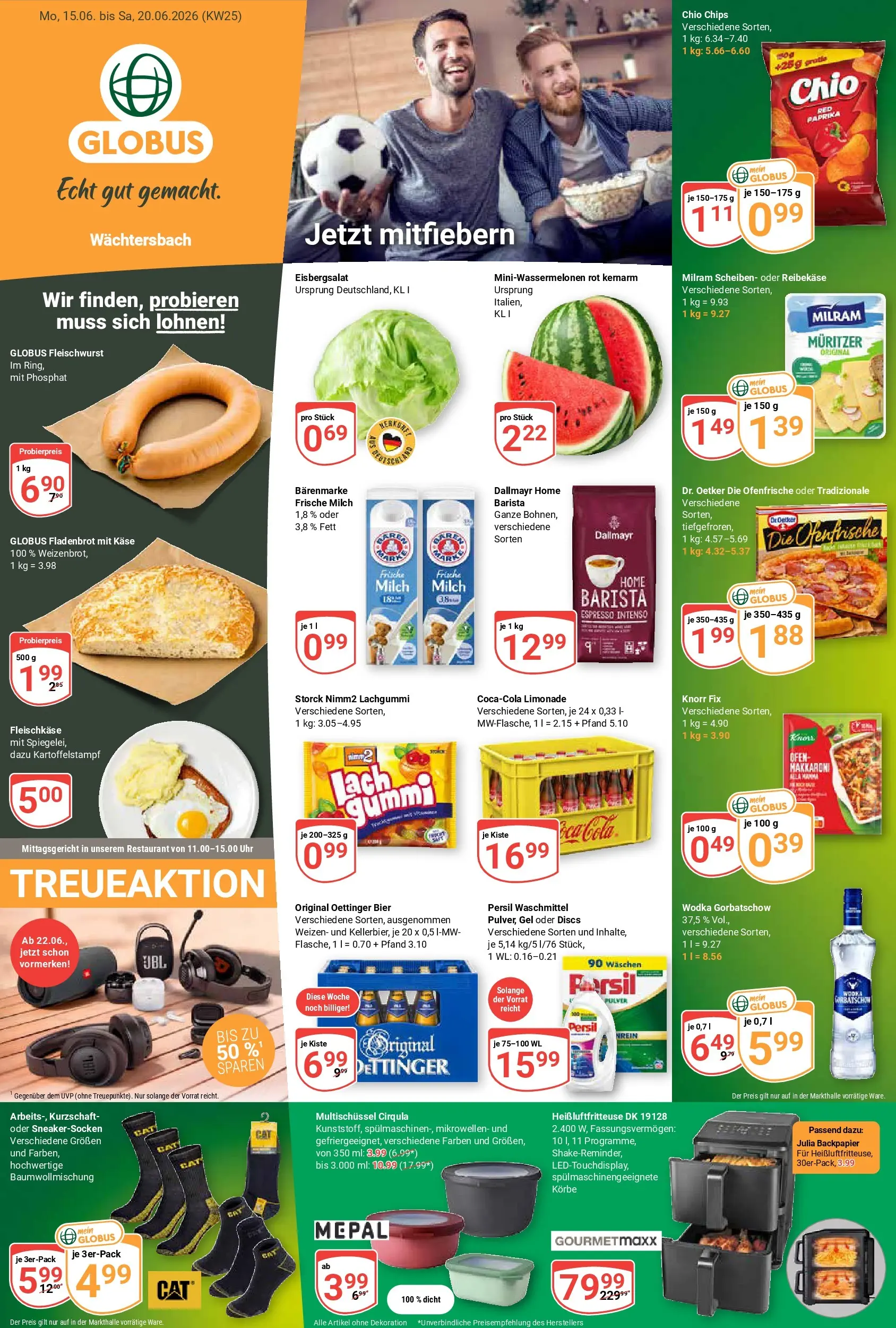 Globus Prospekt Wächtersbach (ab 15.06.2026) » Angebote online | Seite: 5 | Produkte: Oettinger, Ofenfrische, Chips, Heißluftfritteuse