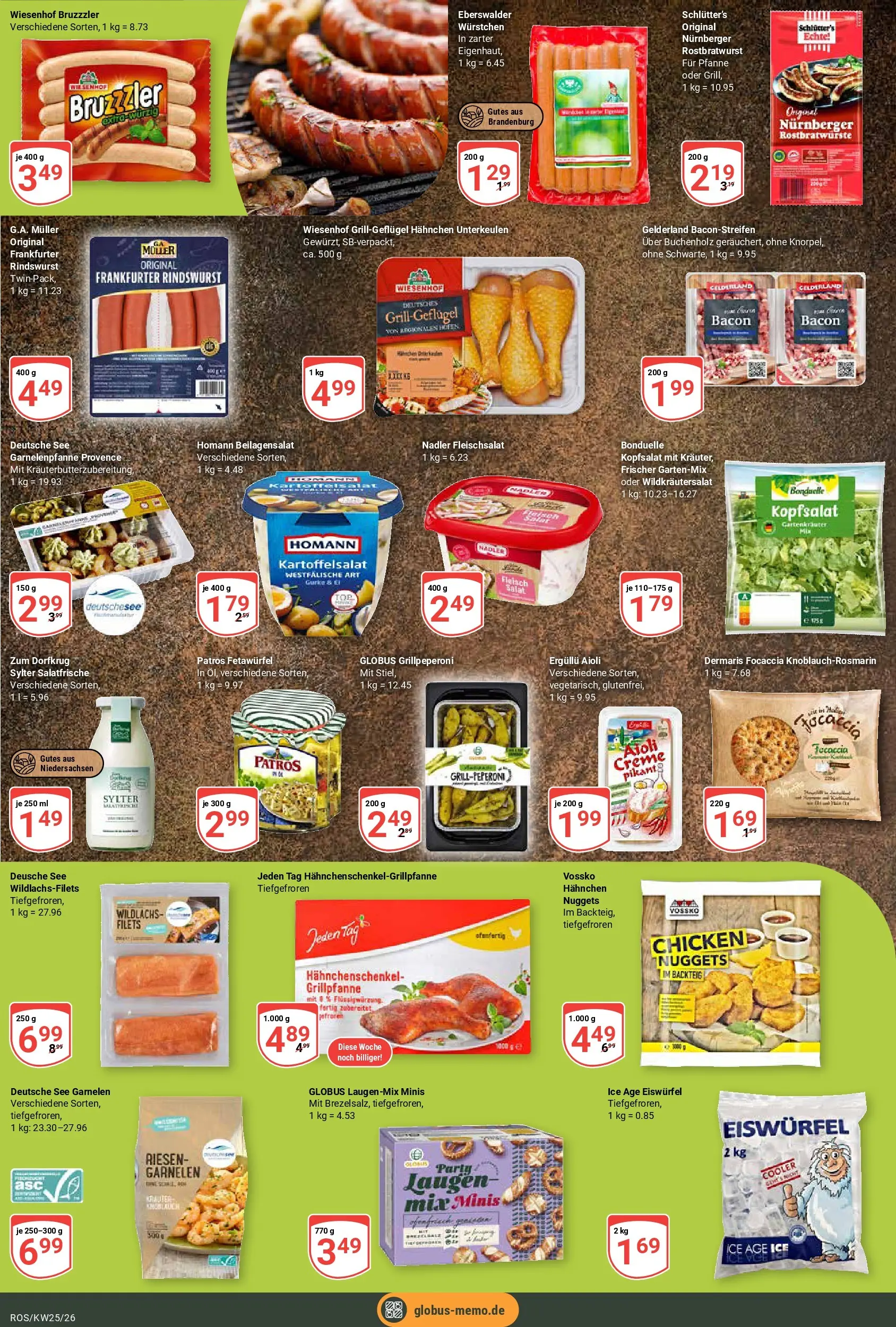 Globus Prospekt Lambrechtshagen (ab 15.06.2026) » Angebote online | Seite: 4 | Produkte: Hahnchen, Garnelen, Patros, Creme