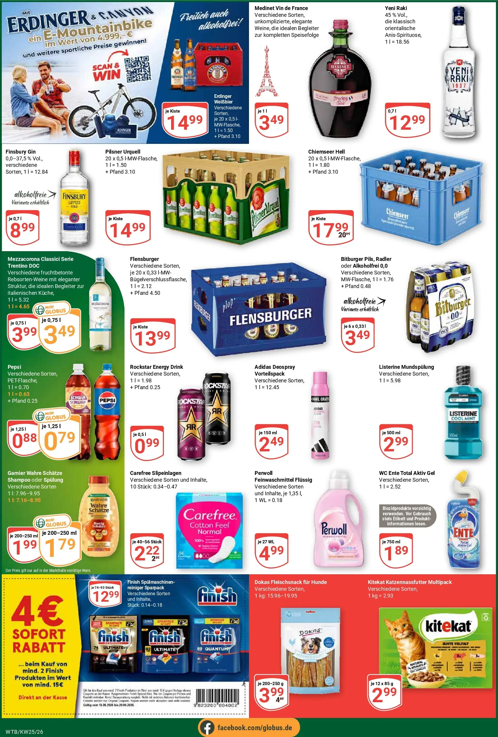 Globus Prospekt Wächtersbach (ab 15.06.2026) » Angebote online | Seite: 9 | Produkte: Shampoo, Deospray, Pepsi, Gin