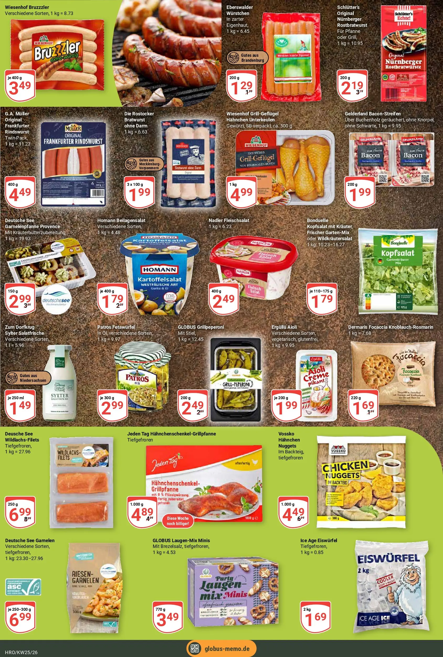 Globus Prospekt Rostock (ab 15.06.2026) » Angebote online | Seite: 4 | Produkte: Grill, Hahnchen, Hahnchenschenkel, Bratwurst