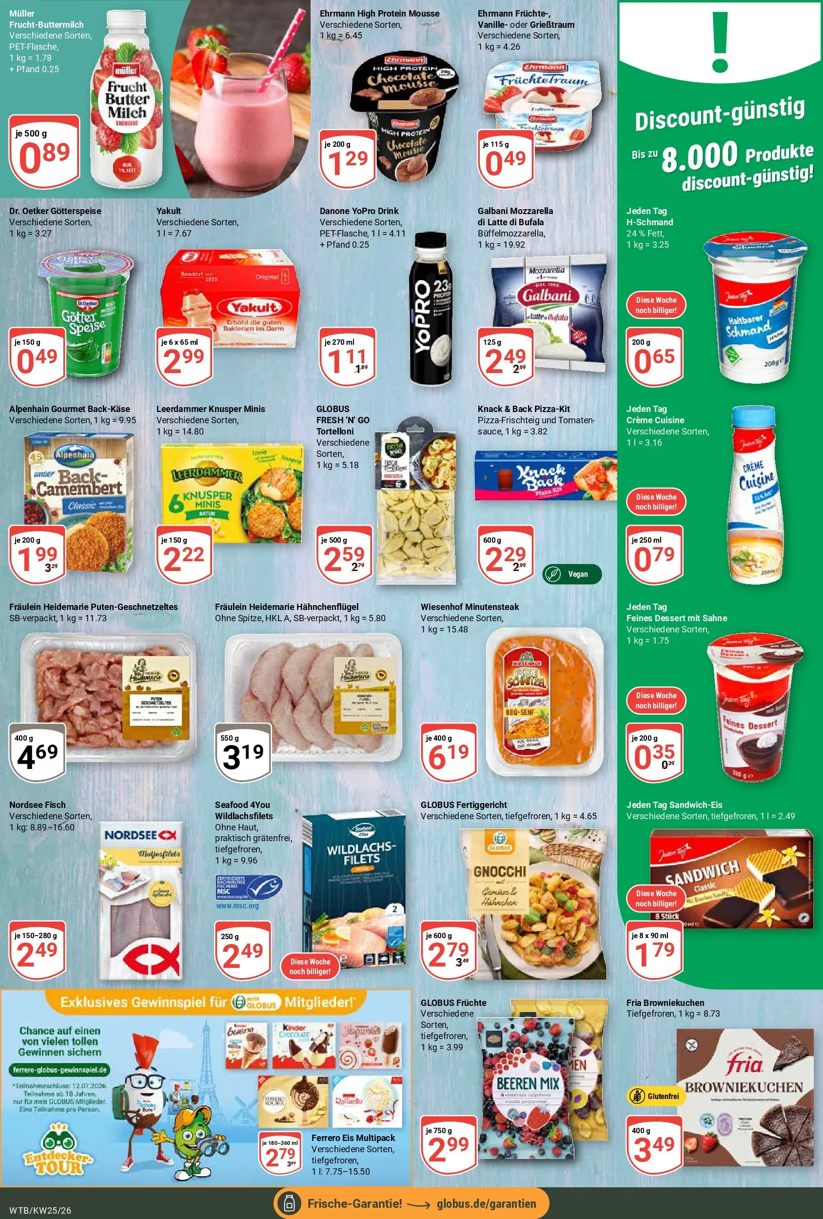 Globus Prospekt Wächtersbach (ab 15.06.2026) » Angebote online | Seite: 15 | Produkte: Milch, Tomaten, Pizza, Eis