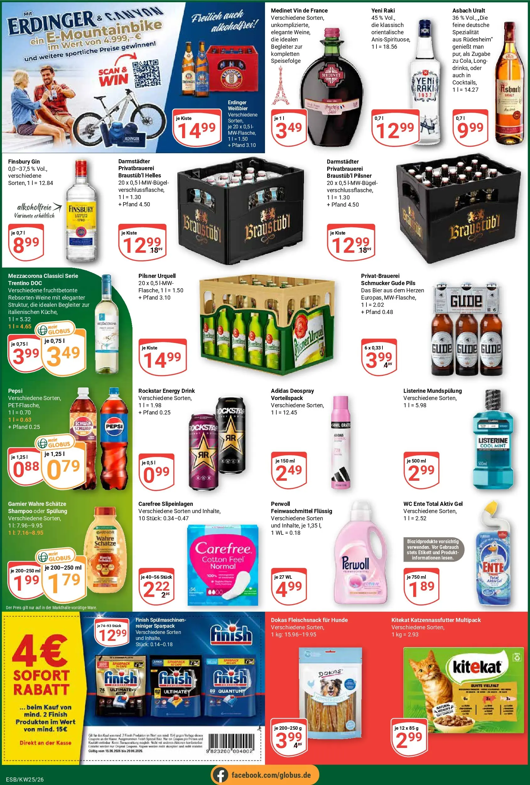 Globus Prospekt Eschborn (ab 15.06.2026) » Angebote online | Seite: 9 | Produkte: Energy, Rockstar, Spülung, Ente