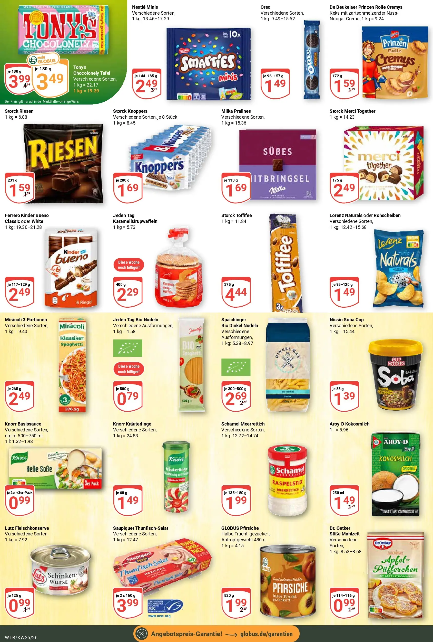 Globus Prospekt Wächtersbach (ab 15.06.2026) » Angebote online | Seite: 18 | Produkte: Knorr, Milka, Knoppers, Schinken