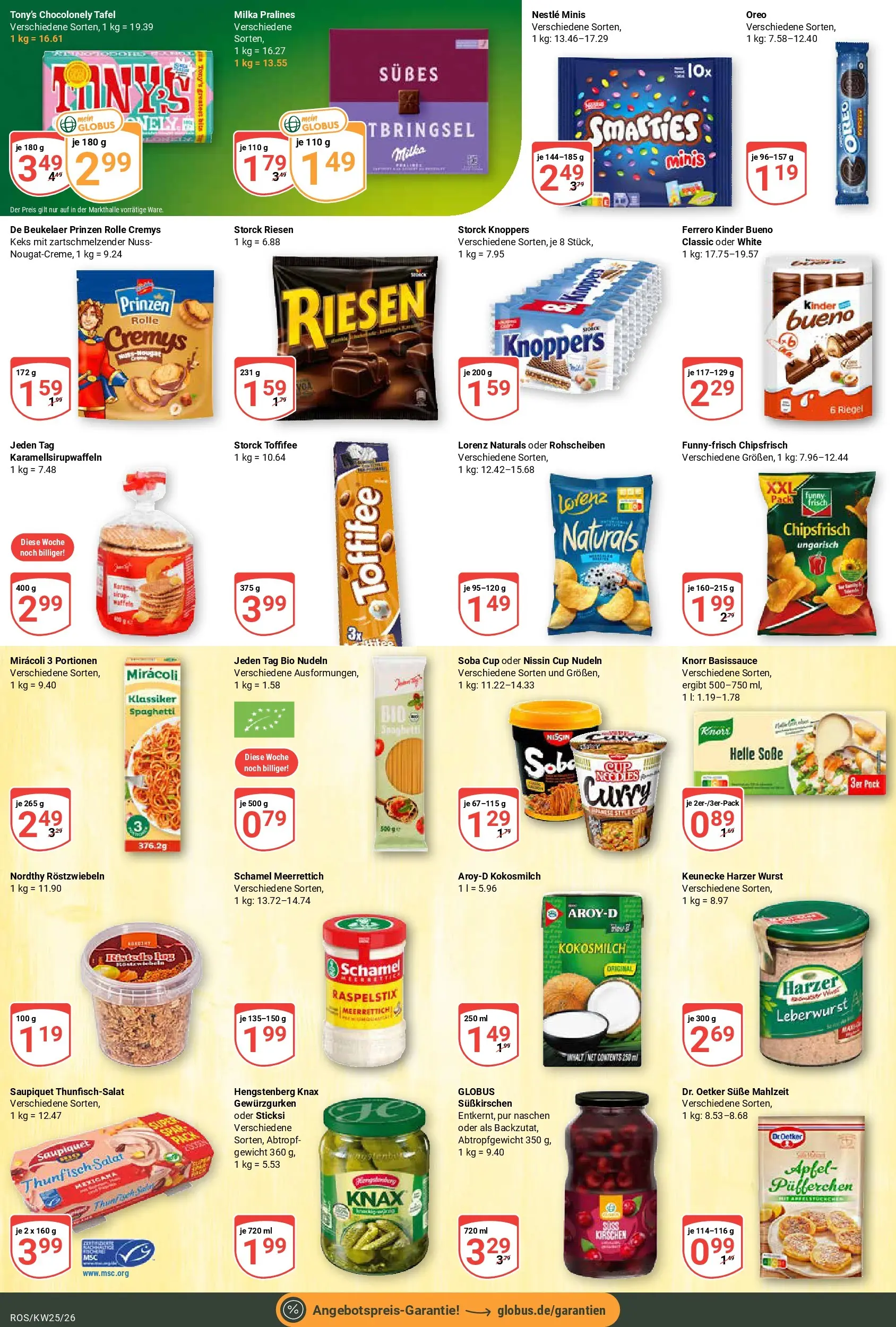 Globus Prospekt Lambrechtshagen (ab 15.06.2026) » Angebote online | Seite: 17 | Produkte: Thunfisch, Milka, Wurst, Toffifee