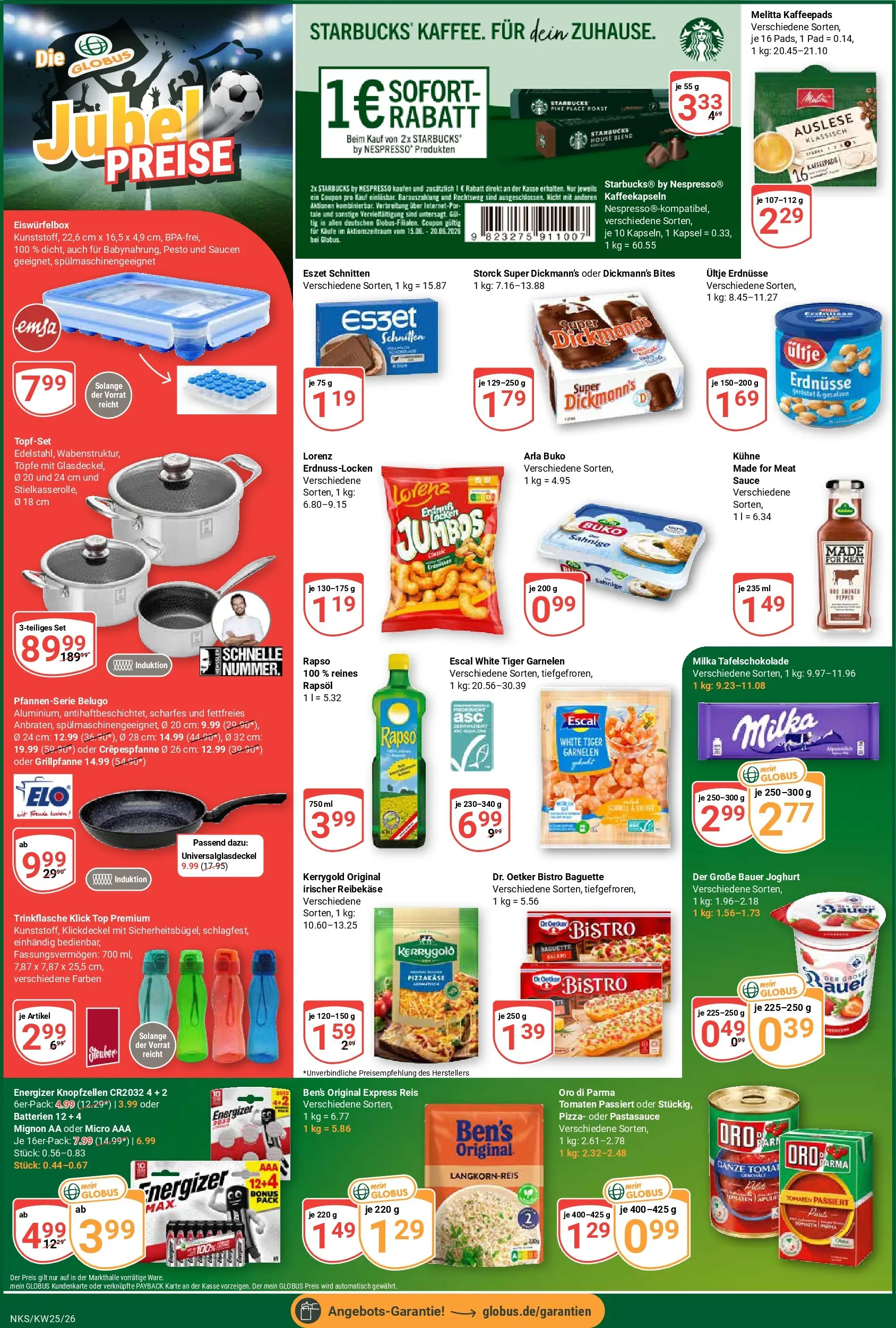 Globus Prospekt Neunkirchen (ab 15.06.2026) » Angebote online | Seite: 6 | Produkte: Erdnüsse, Milka, Arla buko, Pizza
