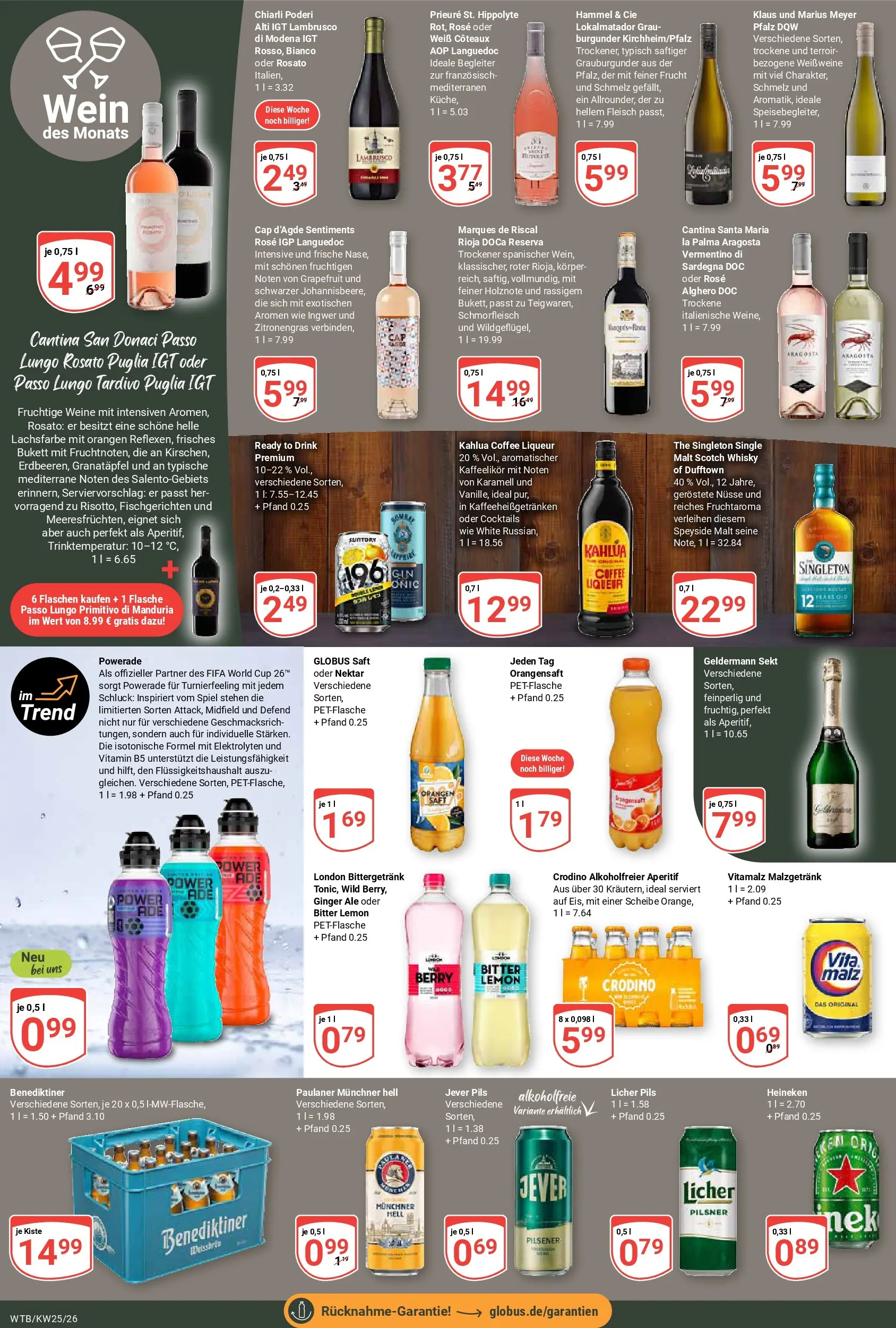 Globus Prospekt Wächtersbach (ab 15.06.2026) » Angebote online | Seite: 20 | Produkte: Spiel, Sekt, Grapefruit, Jever