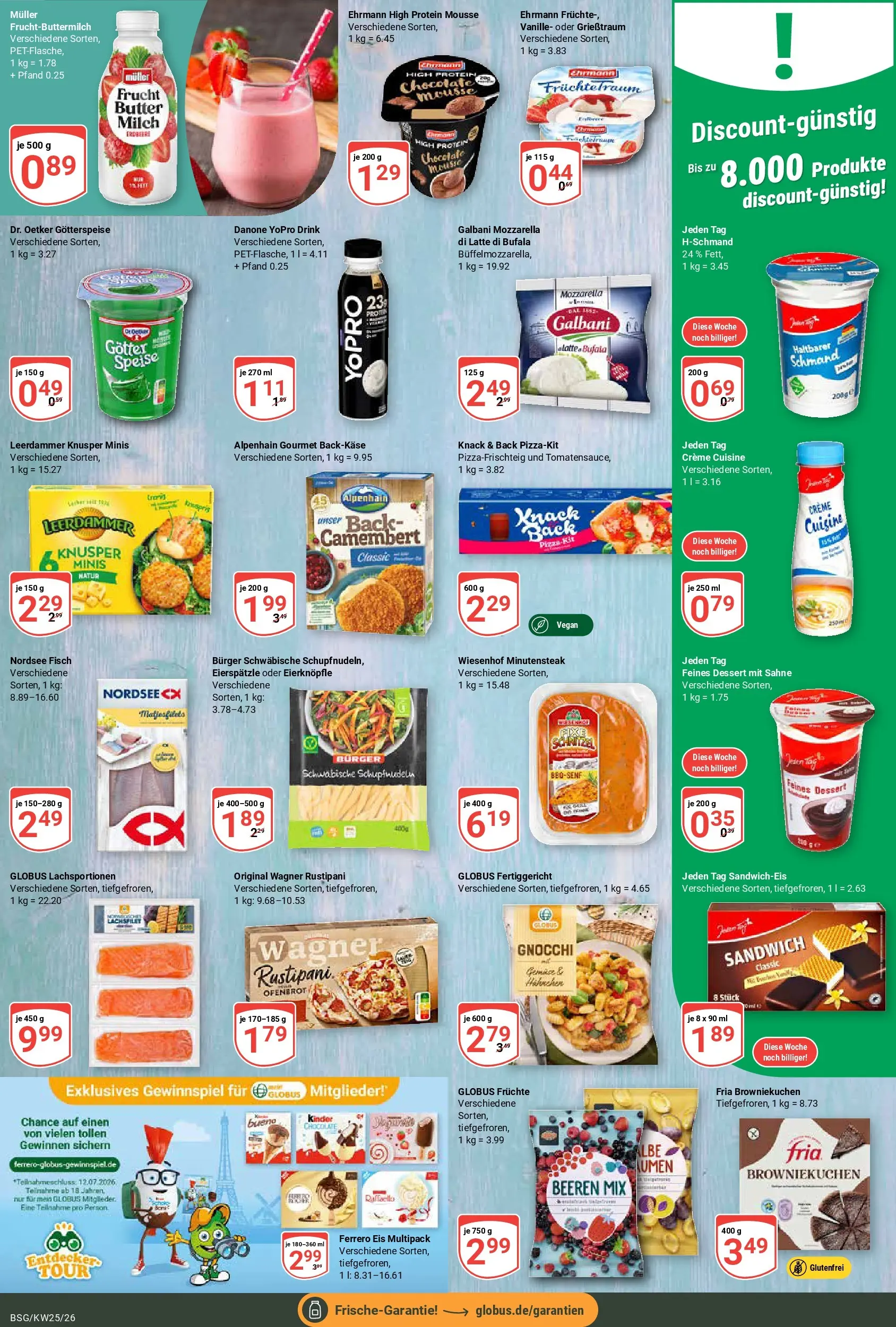 Globus Prospekt Braunschweig (ab 15.06.2026) » Angebote online | Seite: 11 | Produkte: Milch, Burger, Fisch, Sahne