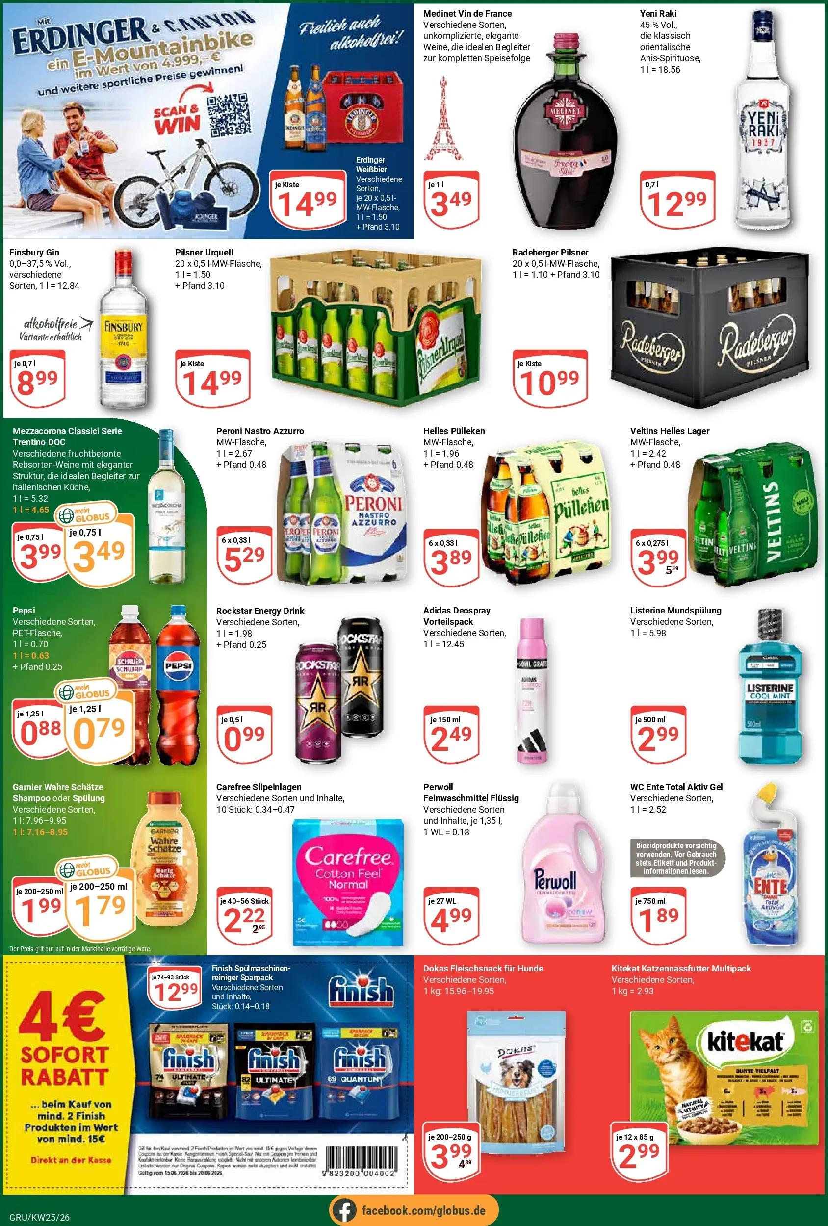 Globus Prospekt Grünstadt (ab 14.06.2026) » Angebote online | Seite: 9 | Produkte: Energy, Perwoll, Gin, Veltins