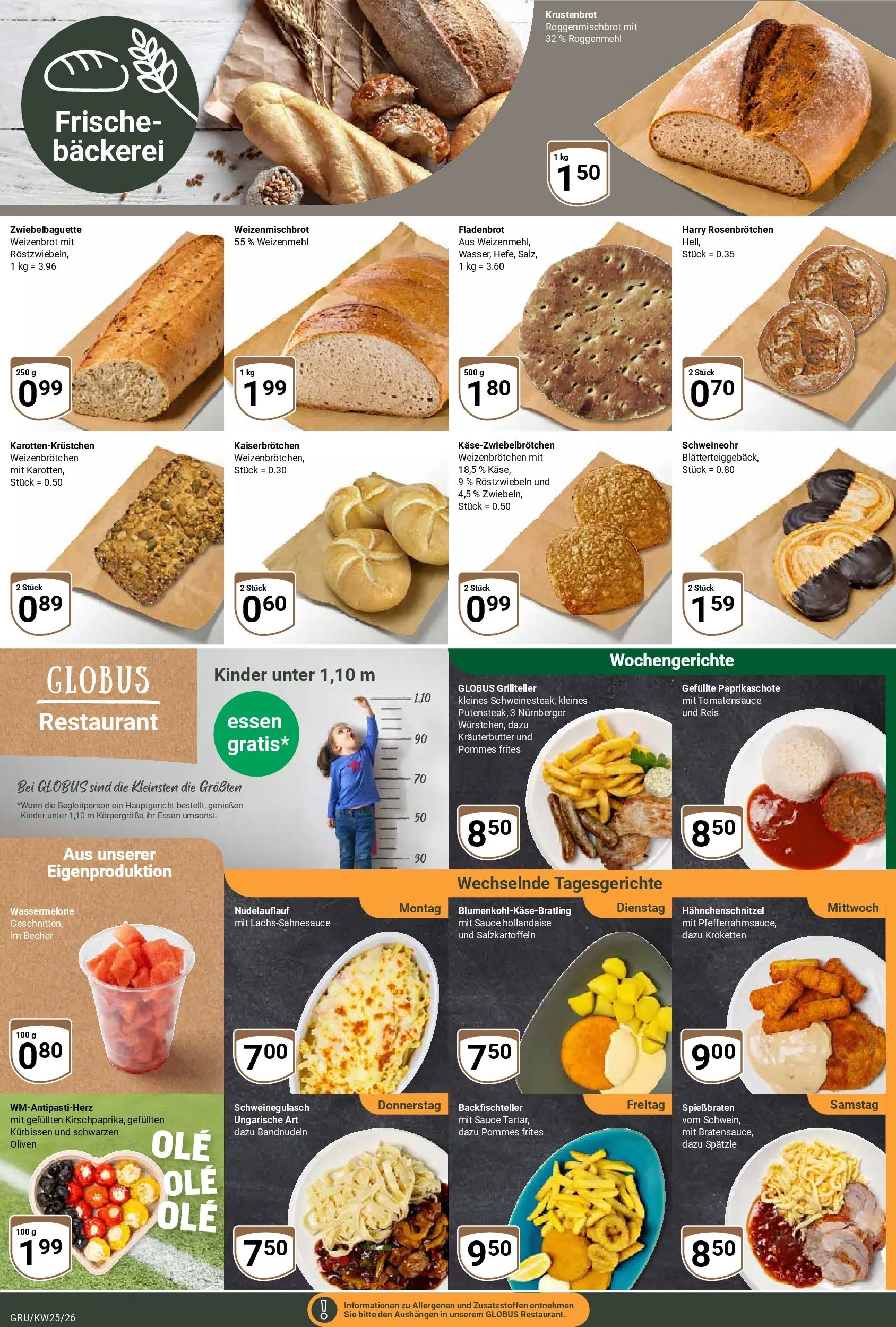 Globus Prospekt Grünstadt (ab 14.06.2026) » Angebote online | Seite: 12 | Produkte: Schweinegulasch, Bäckerei, Pommes frites, Reis