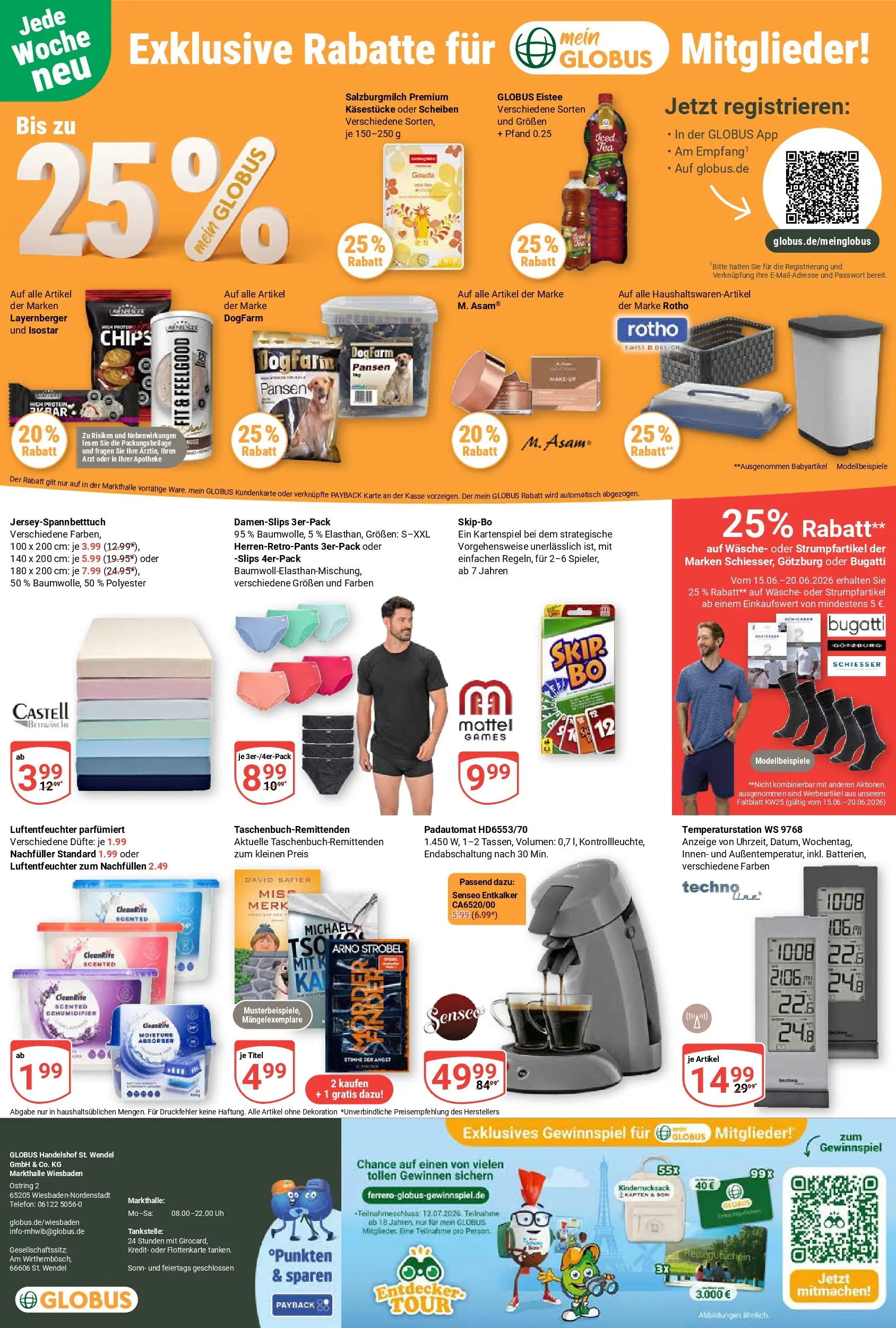 Globus Prospekt Wiesbaden-Nordenstadt (ab 15.06.2026) » Angebote online | Seite: 30 | Produkte: Senseo, Gouda, Chips, Telefon