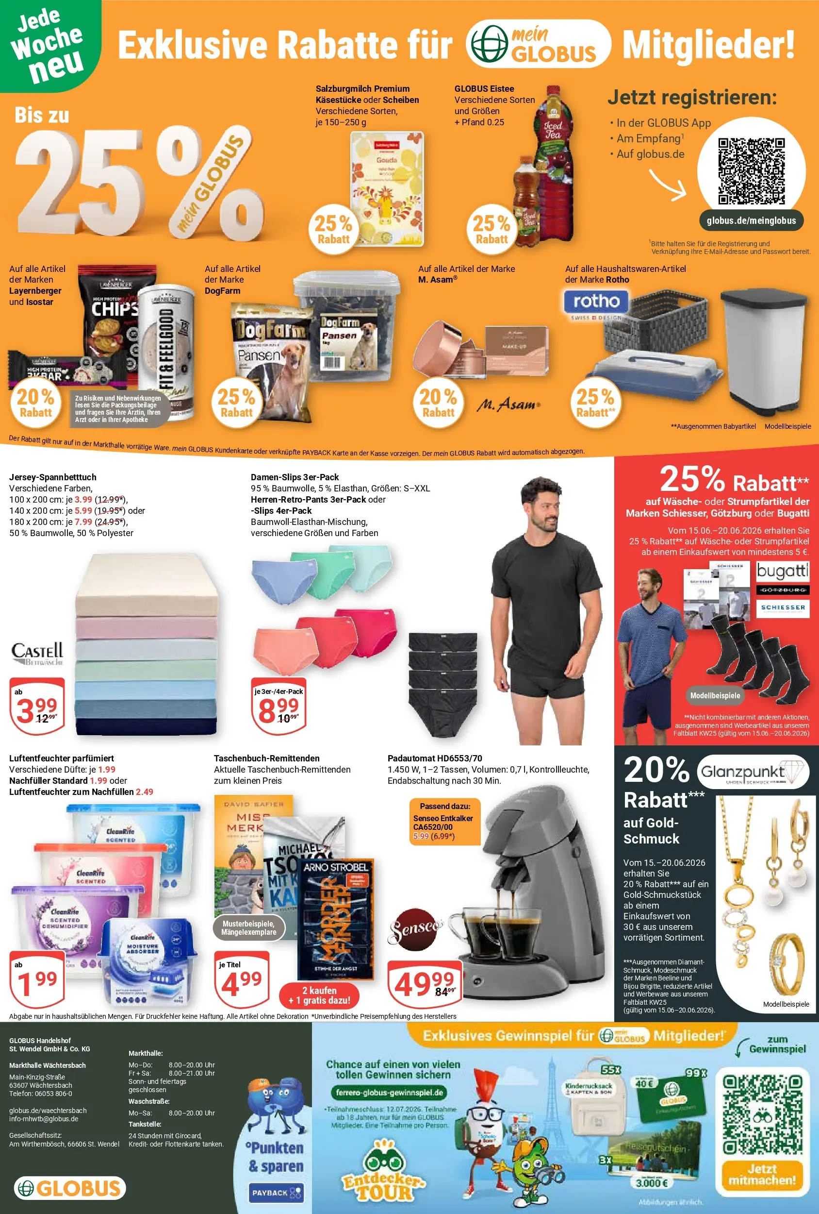 Globus Prospekt Wächtersbach (ab 15.06.2026) » Angebote online | Seite: 27 | Produkte: Senseo, Gouda, Telefon, Uhr