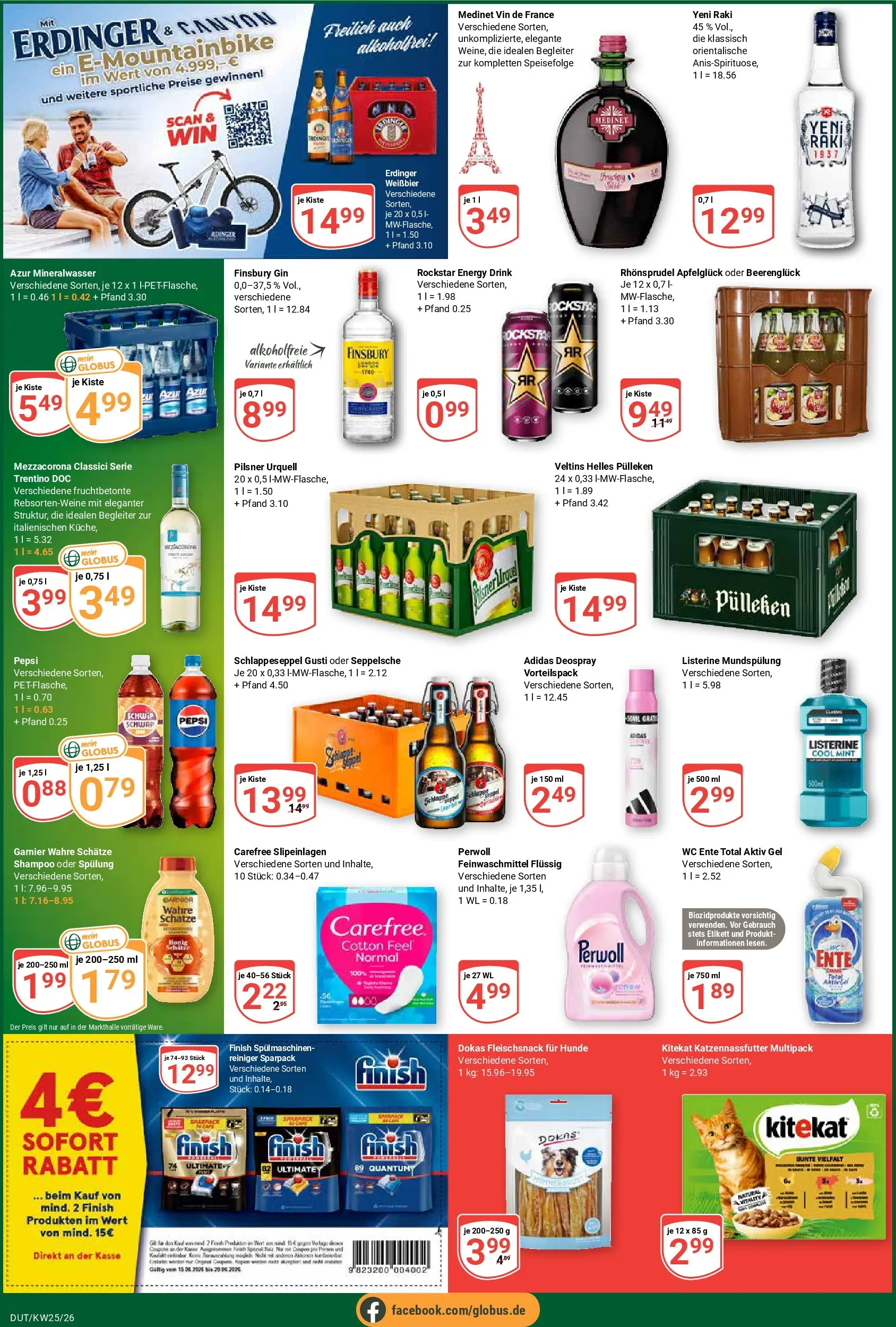 Globus Prospekt Wetzlar-Dutenhofen (ab 15.06.2026) » Angebote online | Seite: 9 | Produkte: Rockstar energy, Erdinger, Rockstar, Deospray