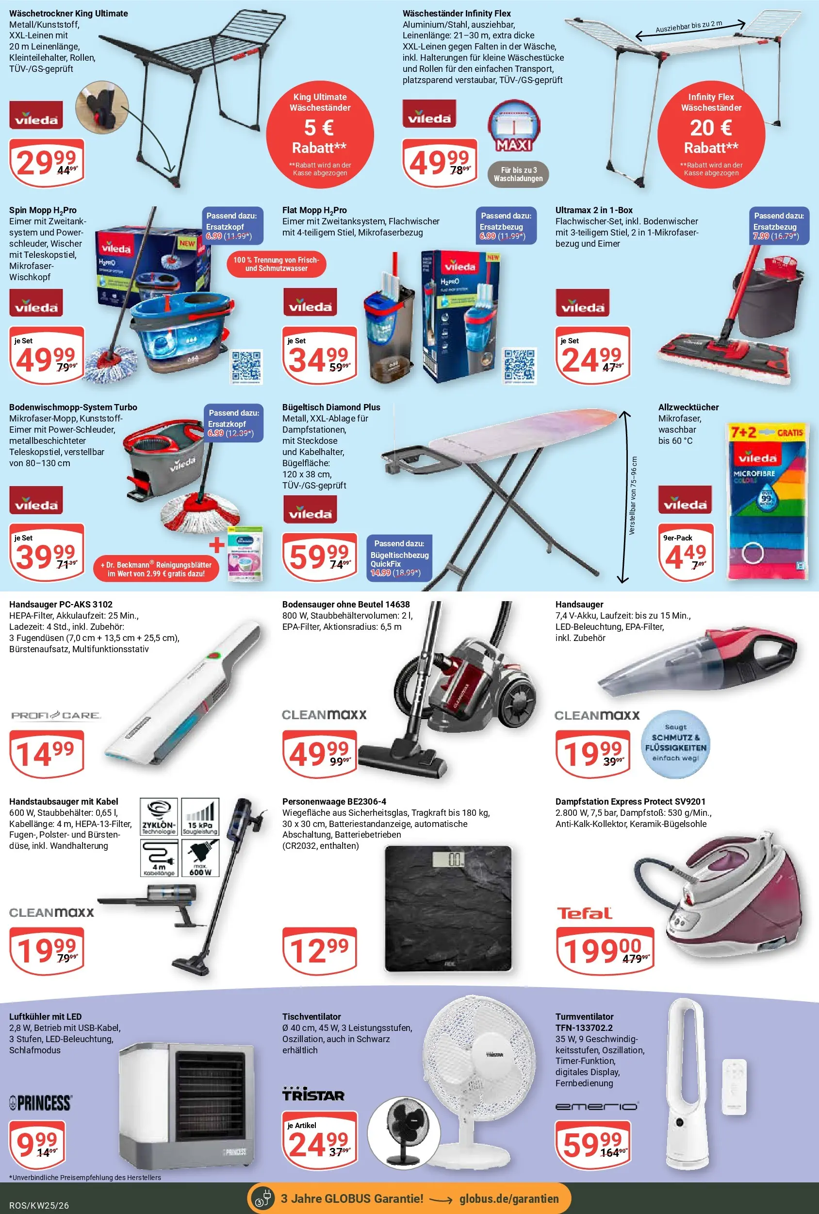 Globus Prospekt Lambrechtshagen (ab 15.06.2026) » Angebote online | Seite: 27 | Produkte: Kabel, Steckdose, Personenwaage, Turmventilator