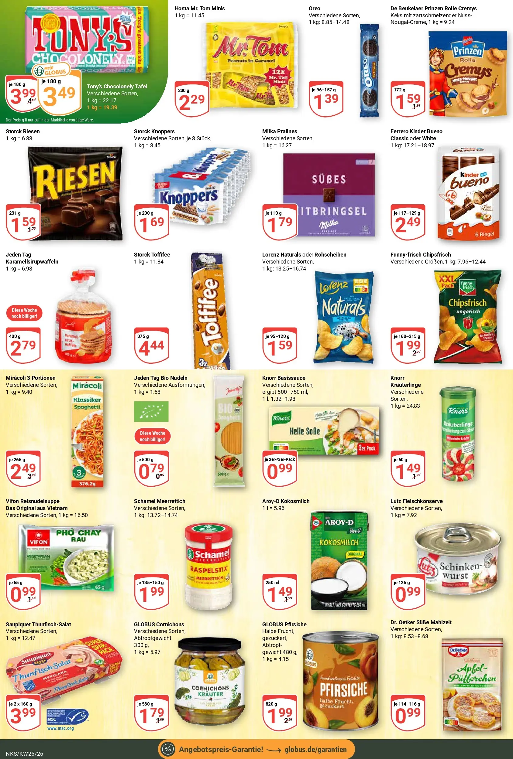 Globus Prospekt Neunkirchen (ab 15.06.2026) » Angebote online | Seite: 18 | Produkte: Gewicht, Kinder bueno, Waffeln, Schinken