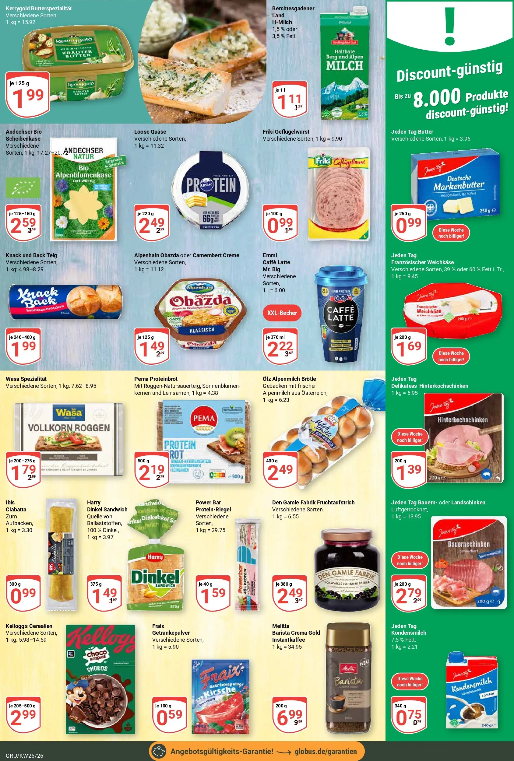 Globus Prospekt Grünstadt (ab 14.06.2026) » Angebote online | Seite: 17 | Produkte: Melitta, Butter, Kellogg's, Creme